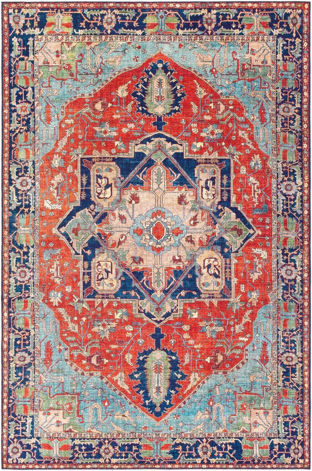 LIVABLISS Iris IRS-2308 Red Area Rug