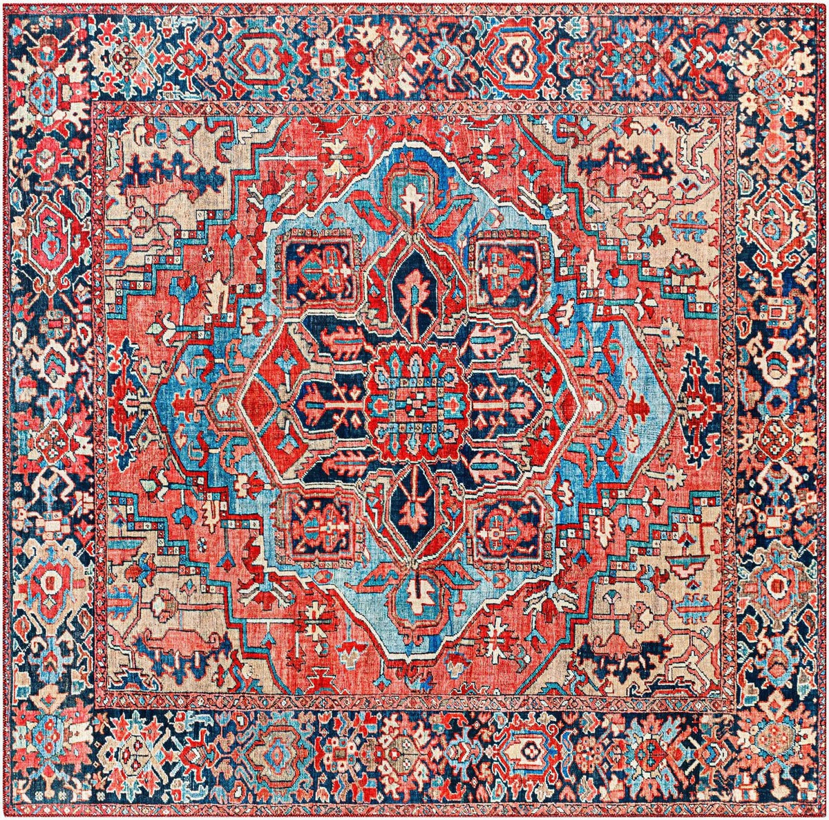 LIVABLISS Iris IRS-2310 Red Area Rug