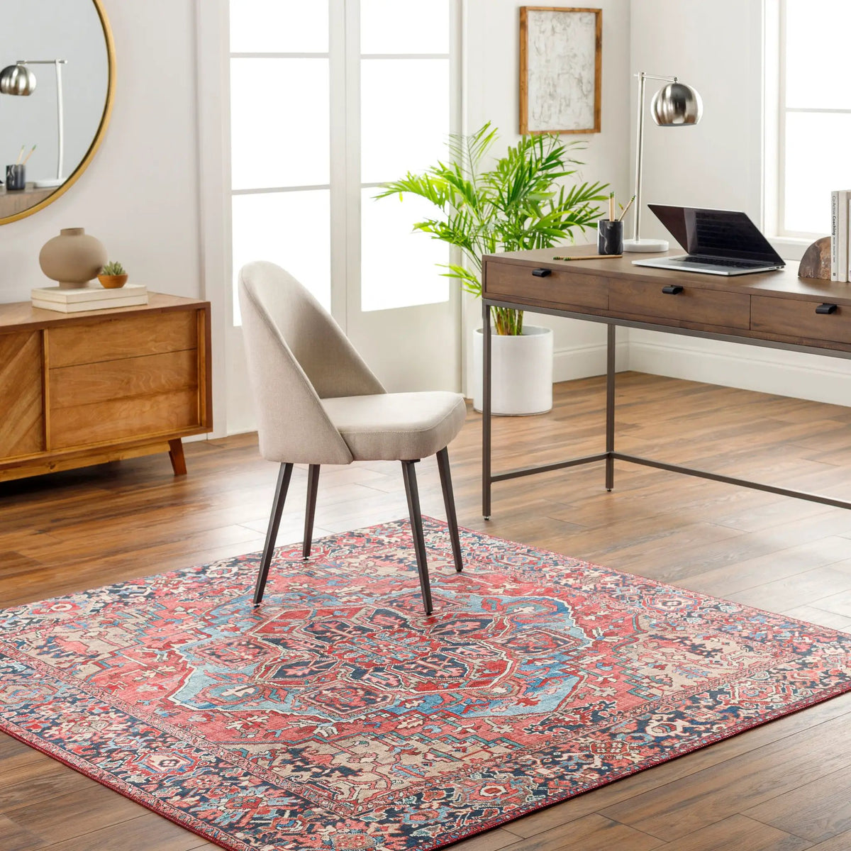 LIVABLISS Iris IRS-2310 Red Area Rug