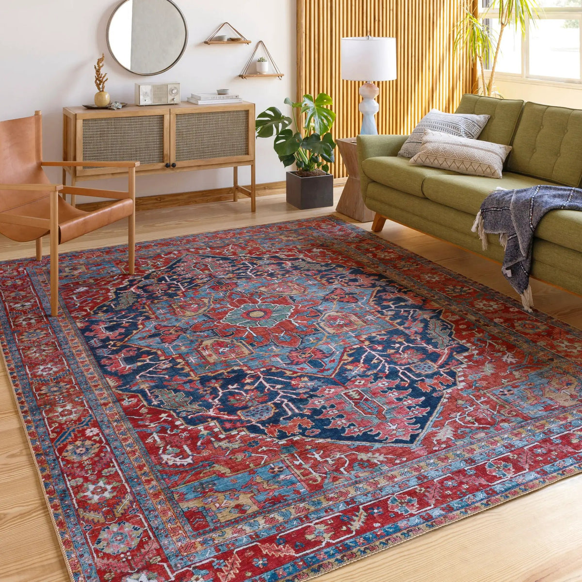 LIVABLISS Iris IRS-2316 Red Area Rug