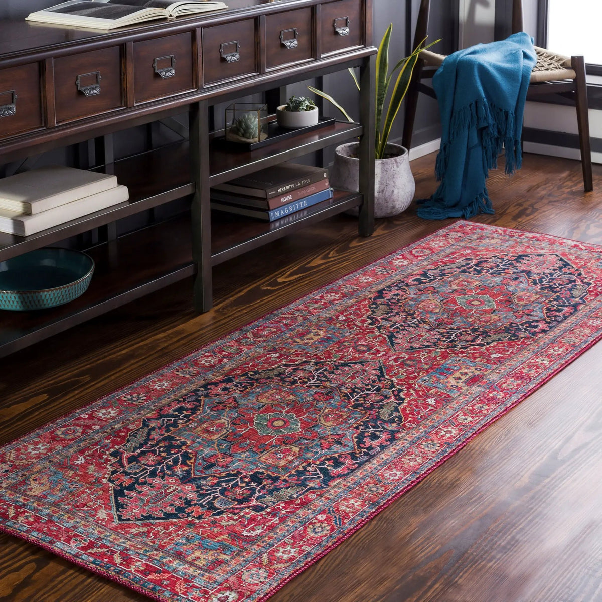 LIVABLISS Iris IRS-2316 Red Area Rug