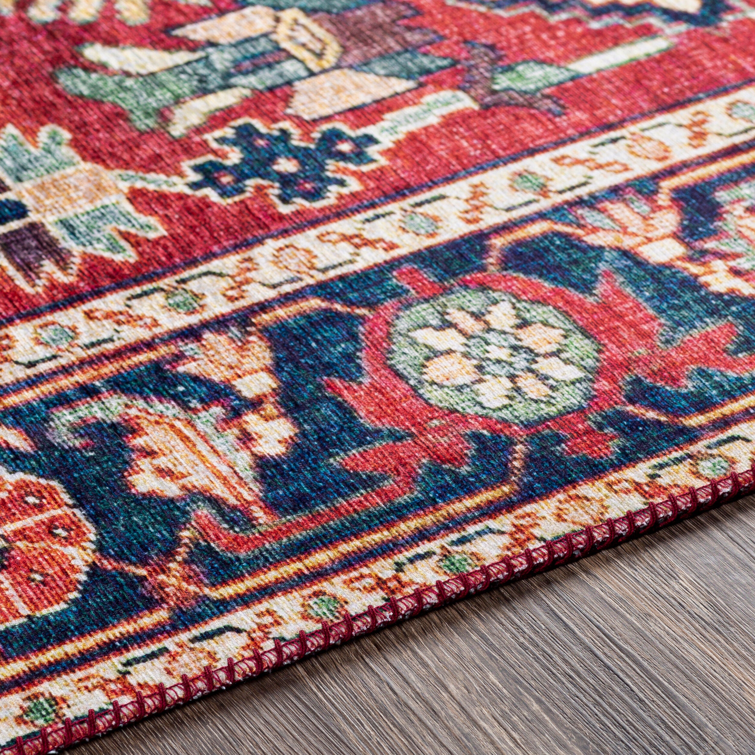 Surya Iris IRS-2317 Red Area Rug by LIVABLISS