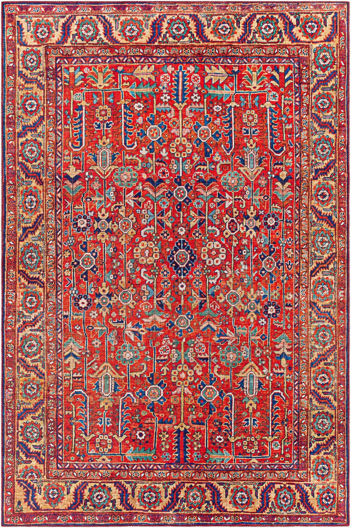 LIVABLISS Iris IRS-2332 Burnt-Orange Area Rug