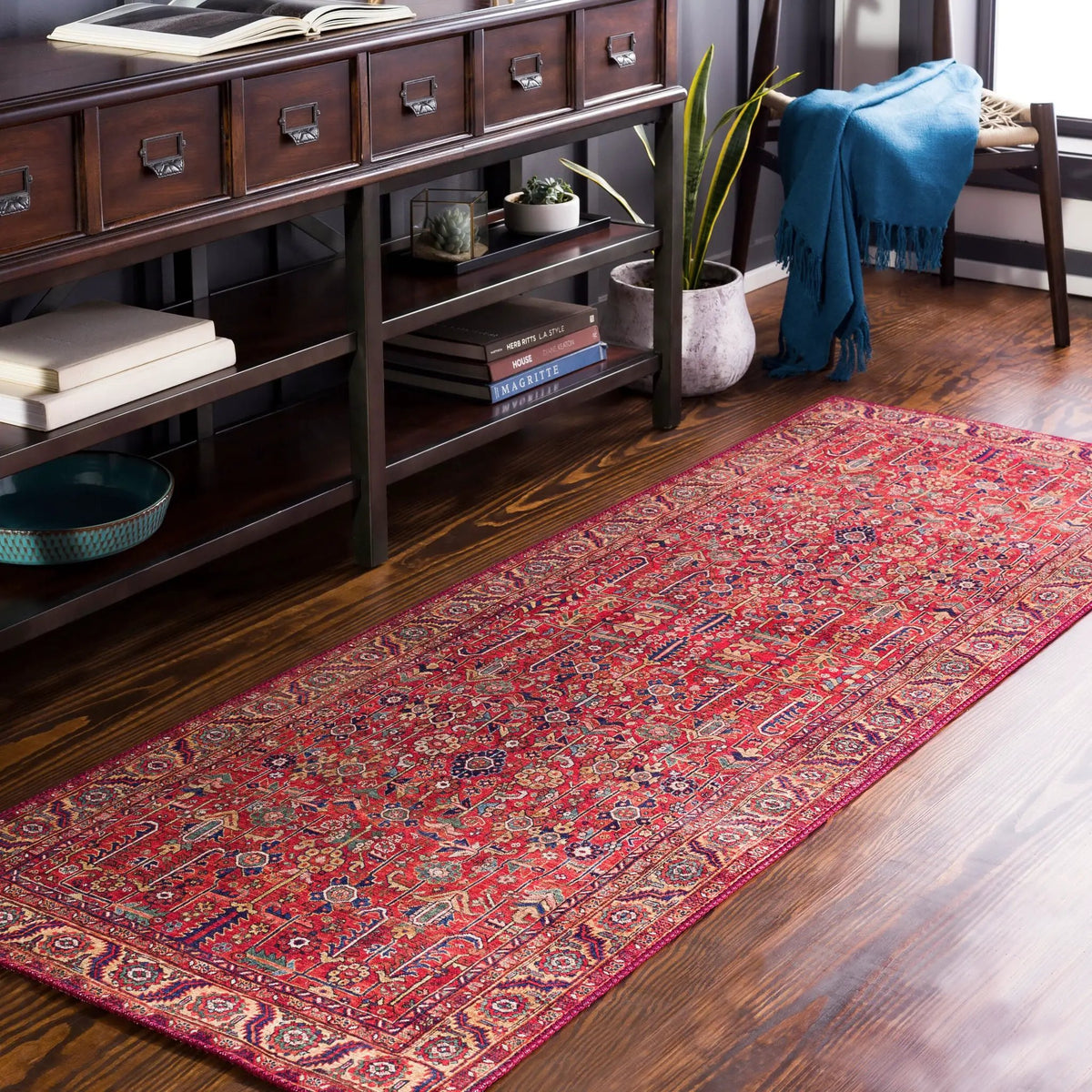 LIVABLISS Iris IRS-2332 Burnt-Orange Area Rug