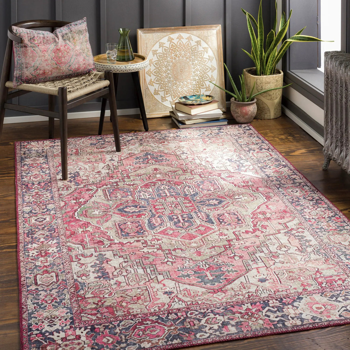 LIVABLISS Iris IRS-2357 Red Area Rug