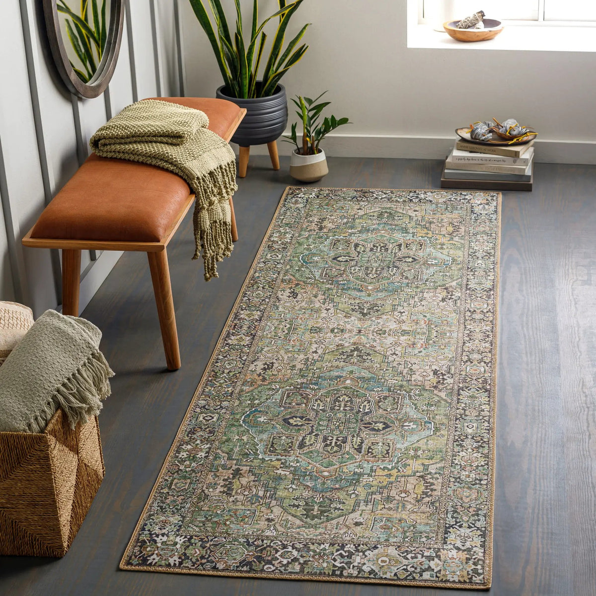 LIVABLISS Iris IRS-2361 Green Area Rug