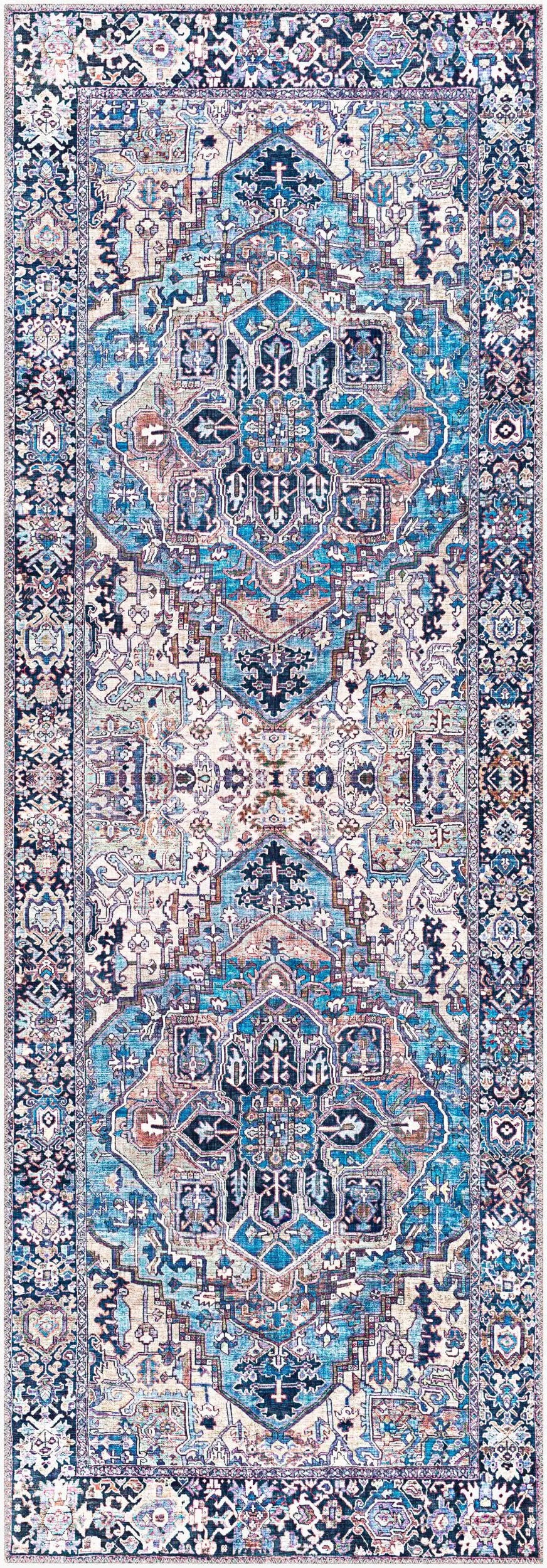 LIVABLISS Iris IRS-2362 Blue Area Rug