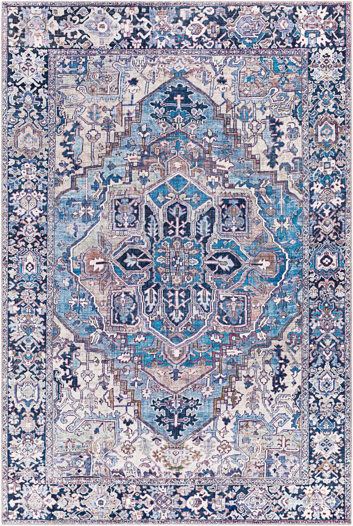LIVABLISS Iris IRS-2362 Blue Area Rug
