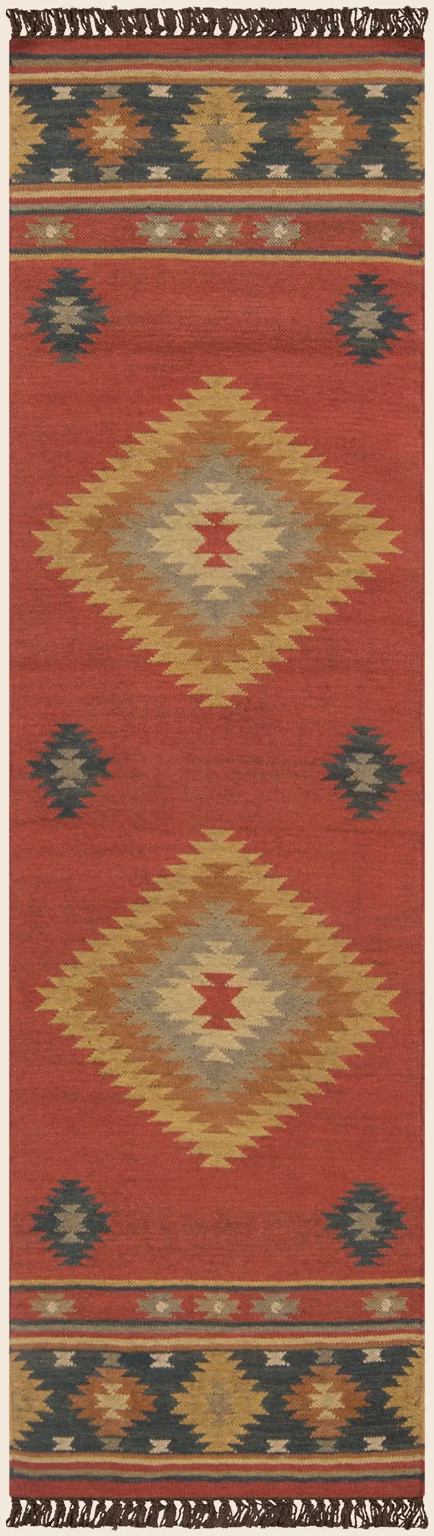 Jewel Tone JT-1033 Rust Area Rug by LIVABLISS