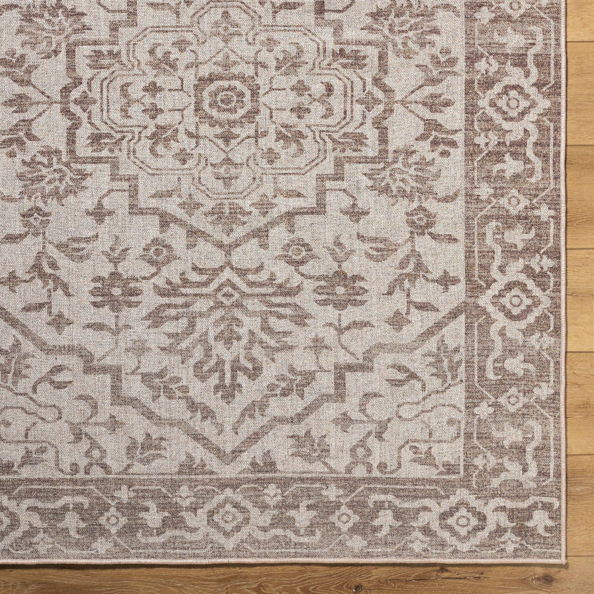 Surya Judie JUD-2304 Beige Machine Washable Area Rug by LIVABLISS