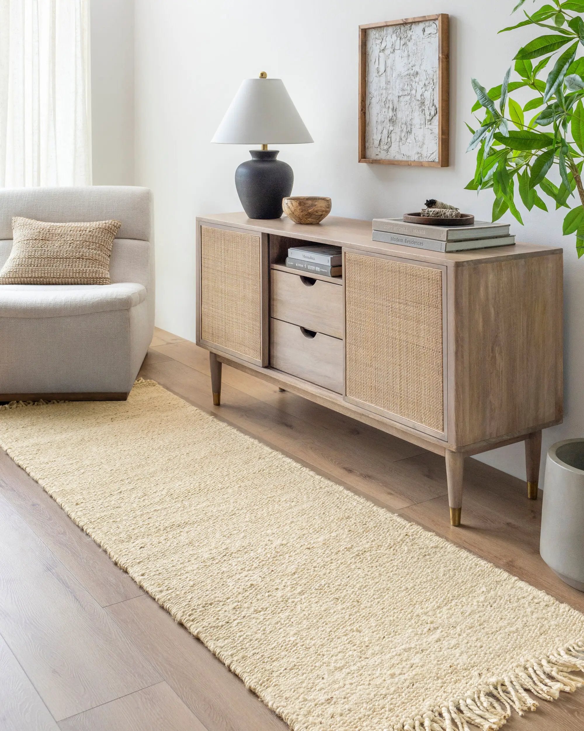 Jute Bleach Ivory Area Rug by LIVABLISS
