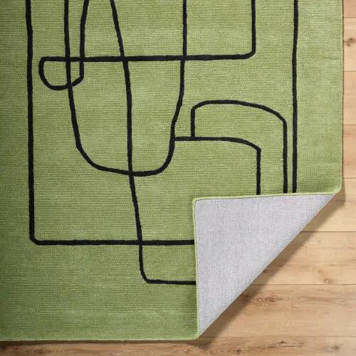 Rossi JWRS-2310 Olive-Green Area Rug by LIVABLISS