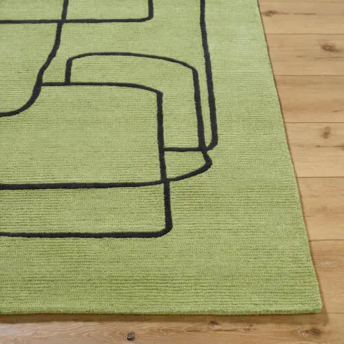 Rossi JWRS-2310 Olive-Green Area Rug by LIVABLISS