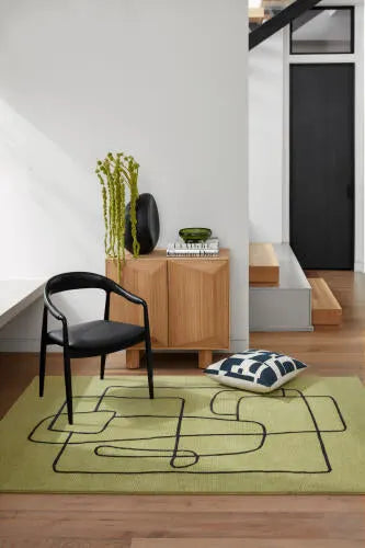Rossi JWRS-2310 Olive-Green Area Rug by LIVABLISS
