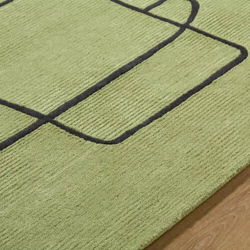 Rossi JWRS-2310 Olive-Green Area Rug by LIVABLISS
