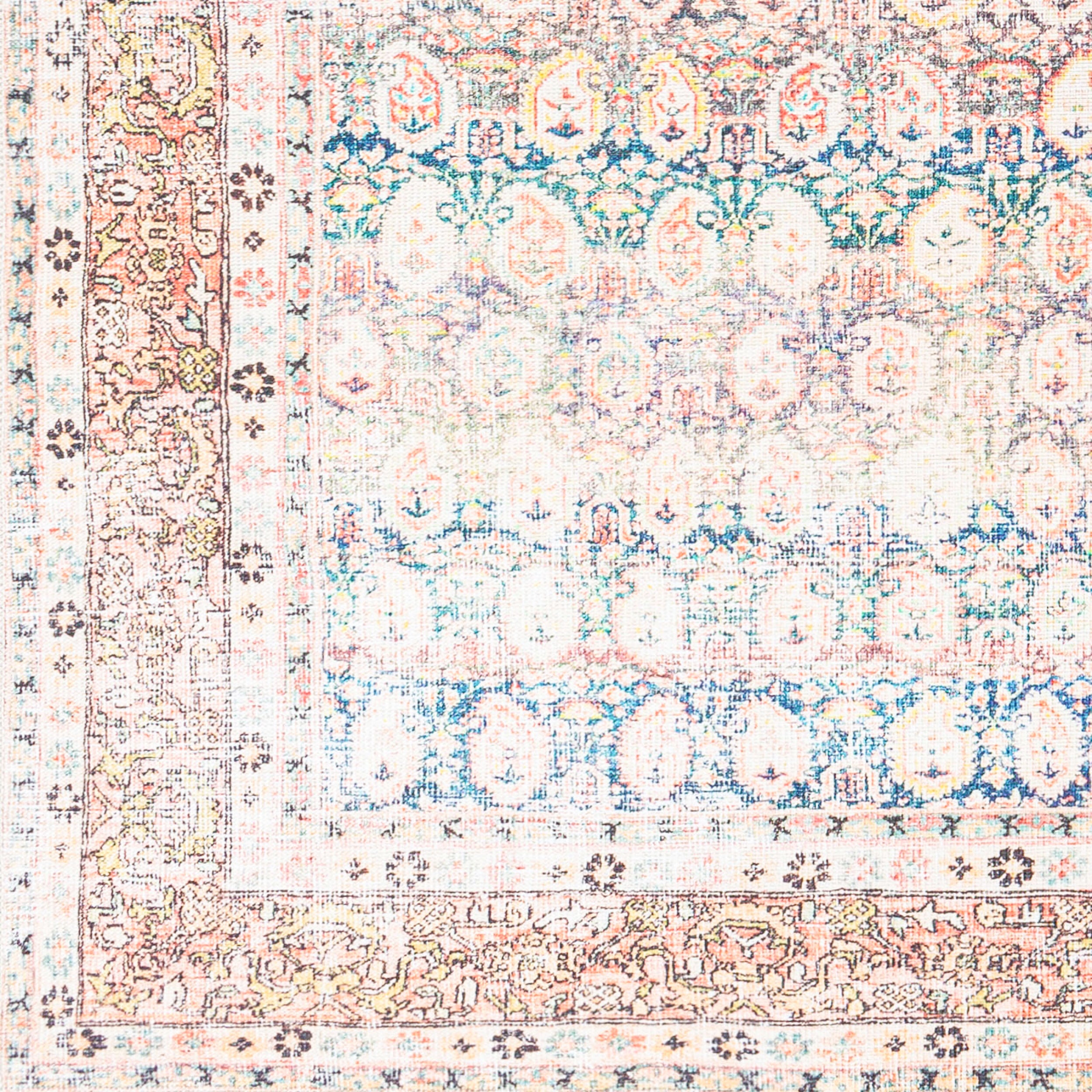 Surya Kemer KMR-2304 Bright Blue Machine Washable Area Rug by LIVABLISS