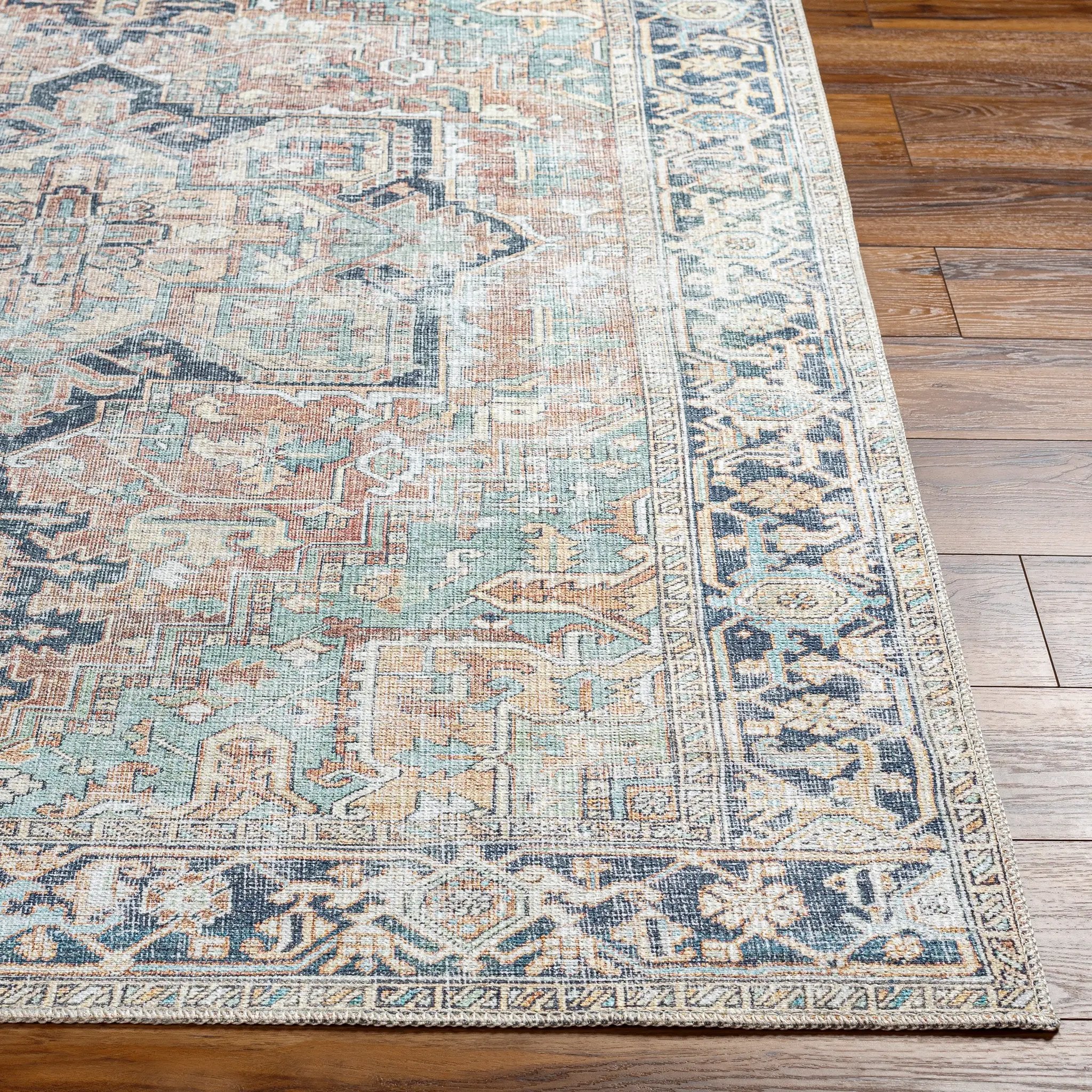 Kemer KMR-2307 Seafoam Area Rug by LIVABLISS