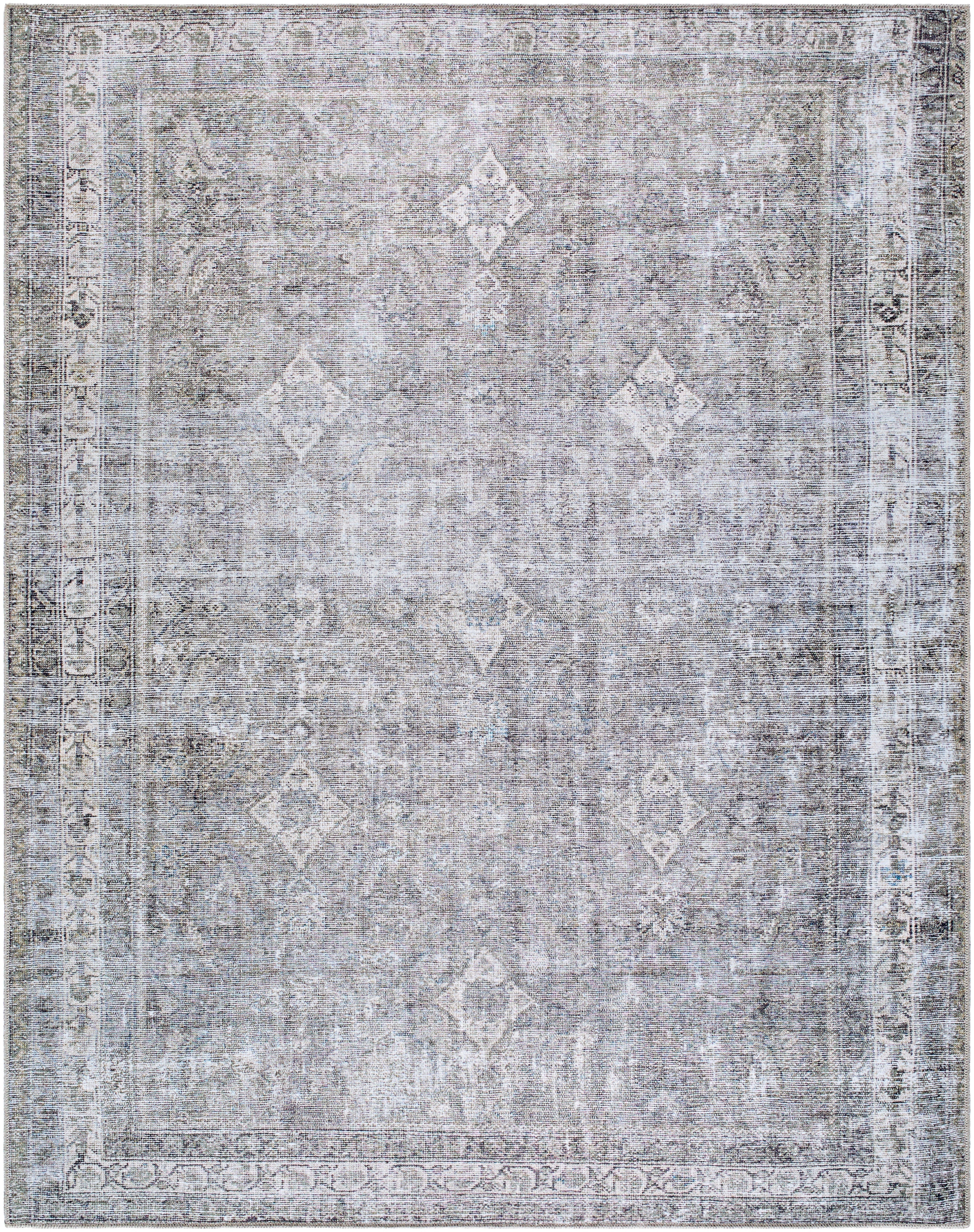 Surya Kemer KMR-2311 Sage Machine Washable Area Rug by LIVABLISS