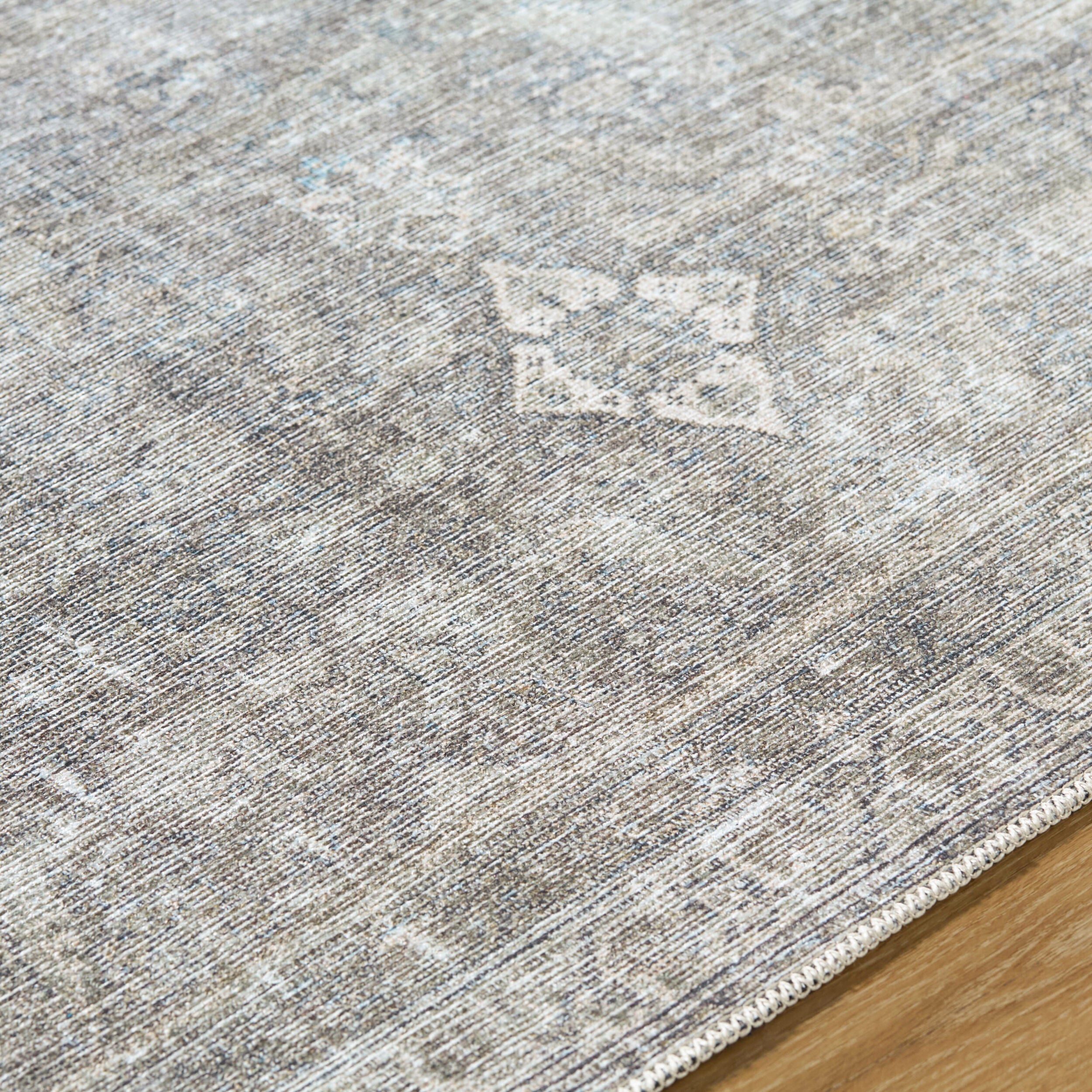 Surya Kemer KMR-2311 Sage Machine Washable Area Rug by LIVABLISS