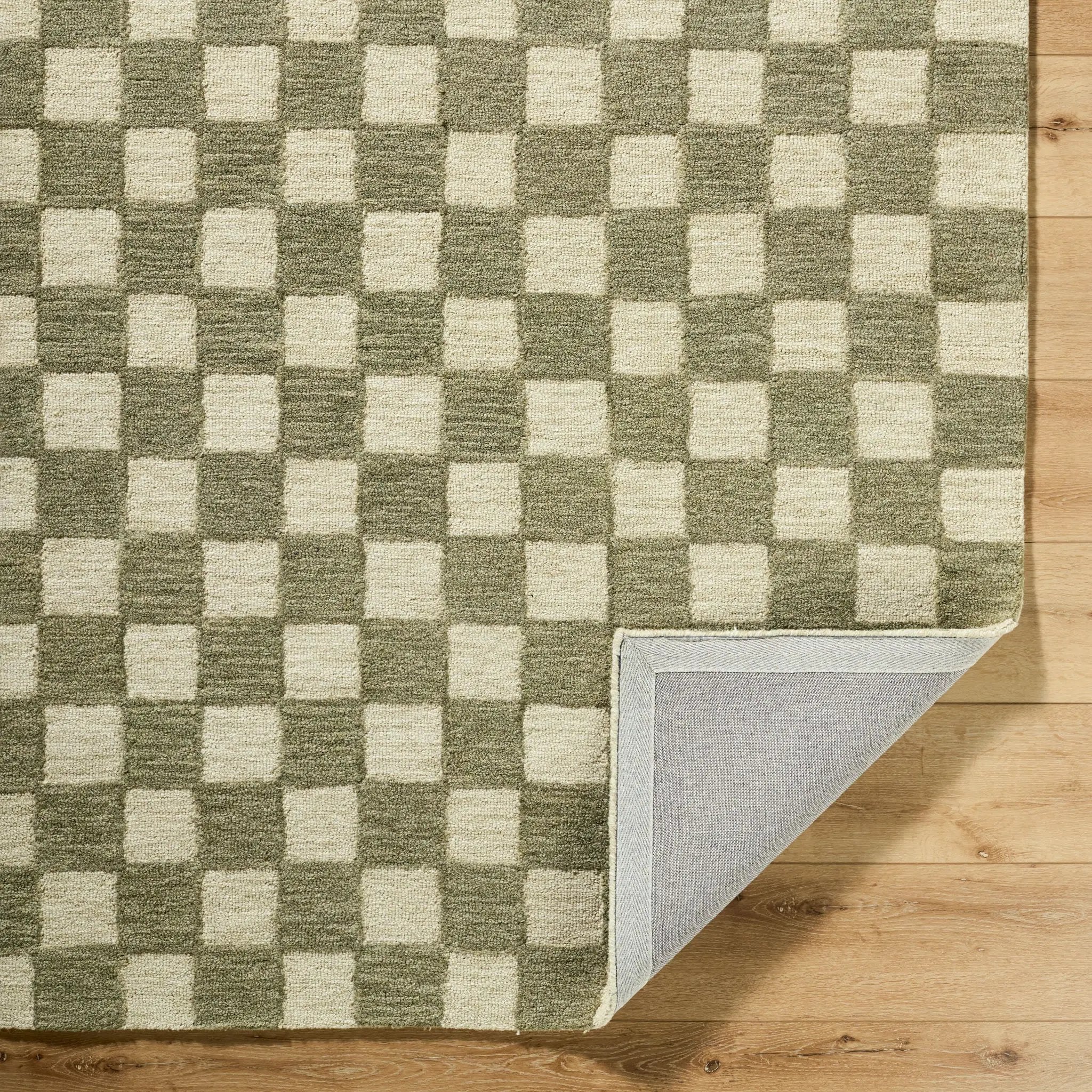 Klopp KPP-2301 Olive-Green Area Rug by LIVABLISS