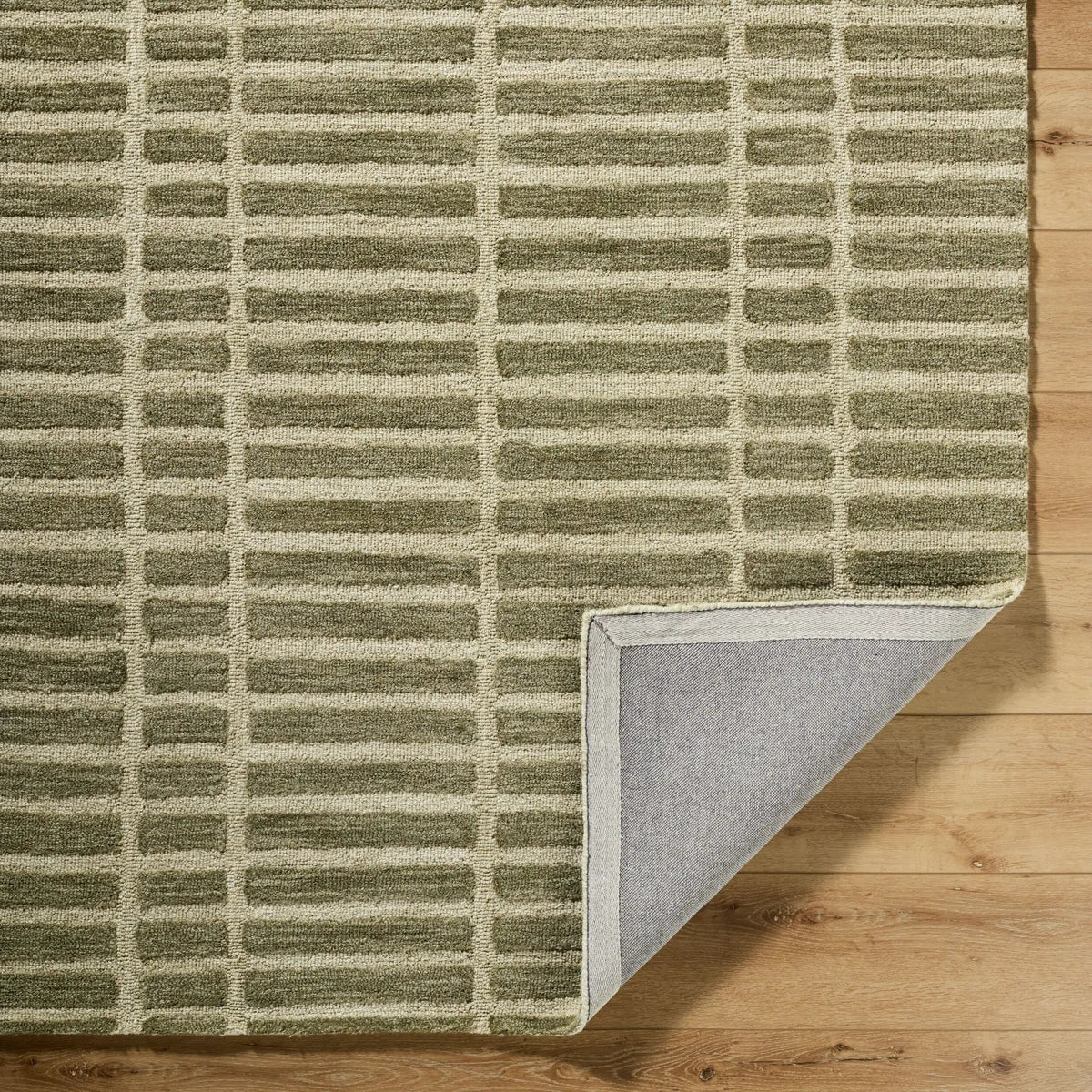 Klopp KPP-2307 Olive-Green Area Rug by LIVABLISS