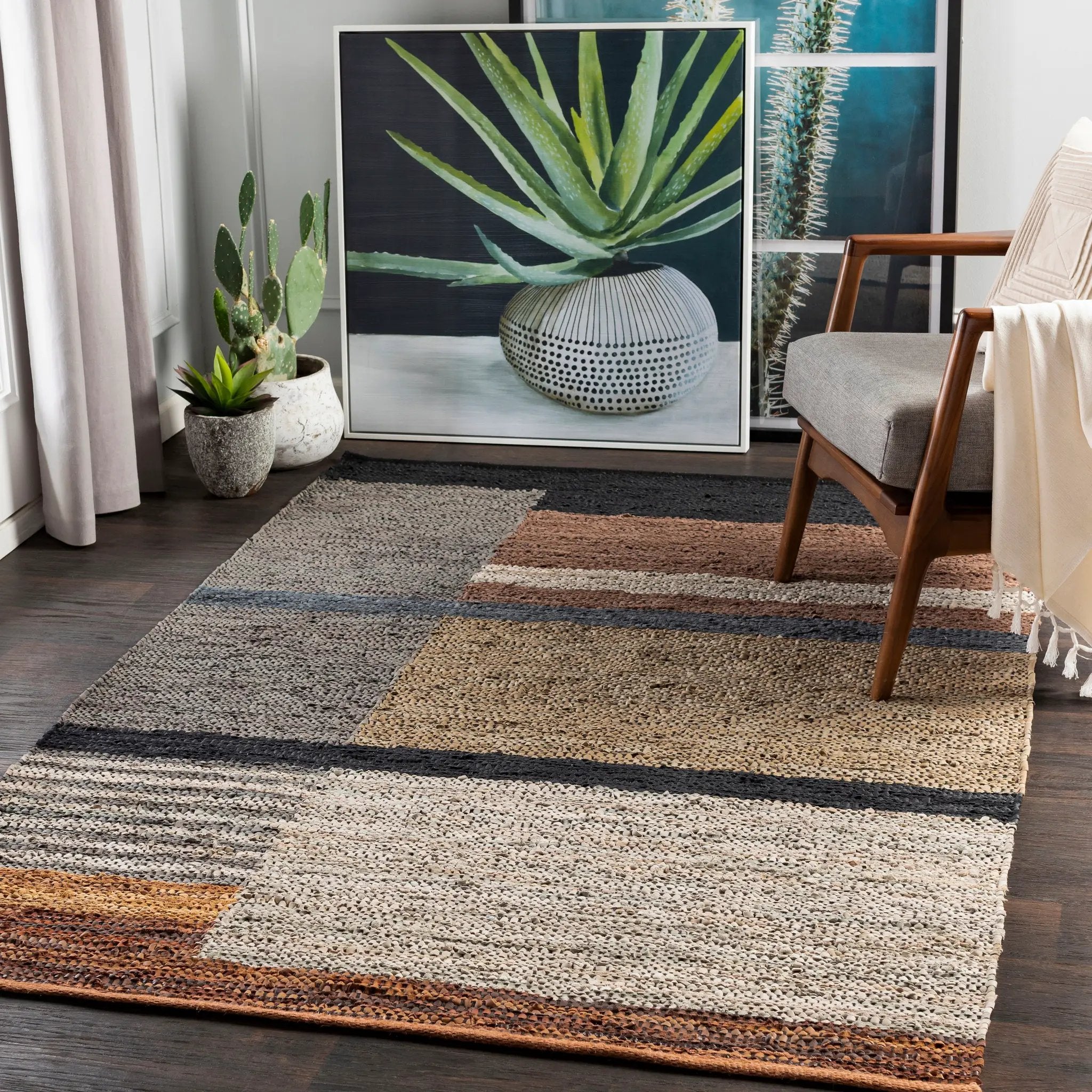 Lexington LEX-2300 Brown Area Rug by LIVABLISS