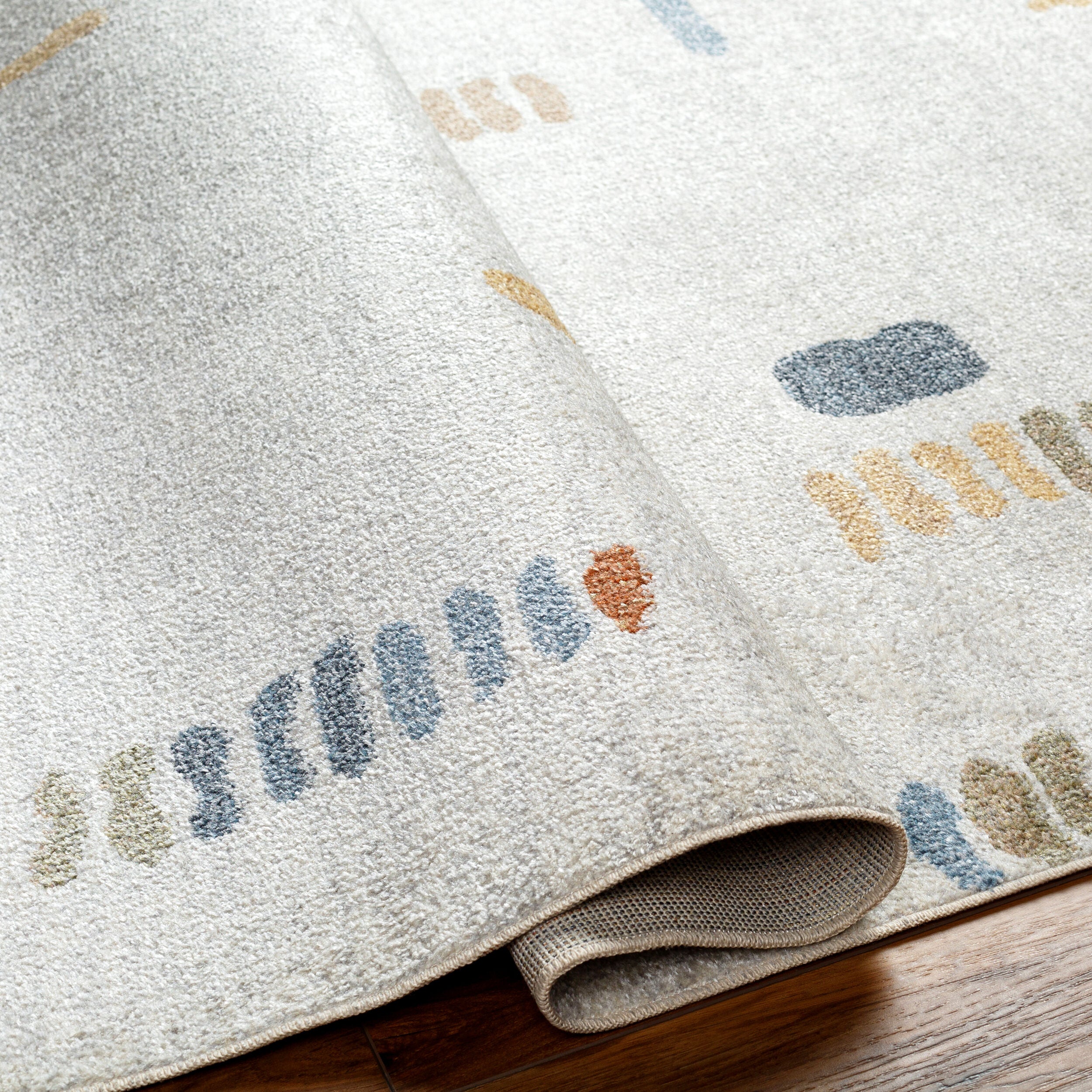 Surya Lillian LLL-2313 Oatmeal Machine Washable Area Rug by LIVABLISS