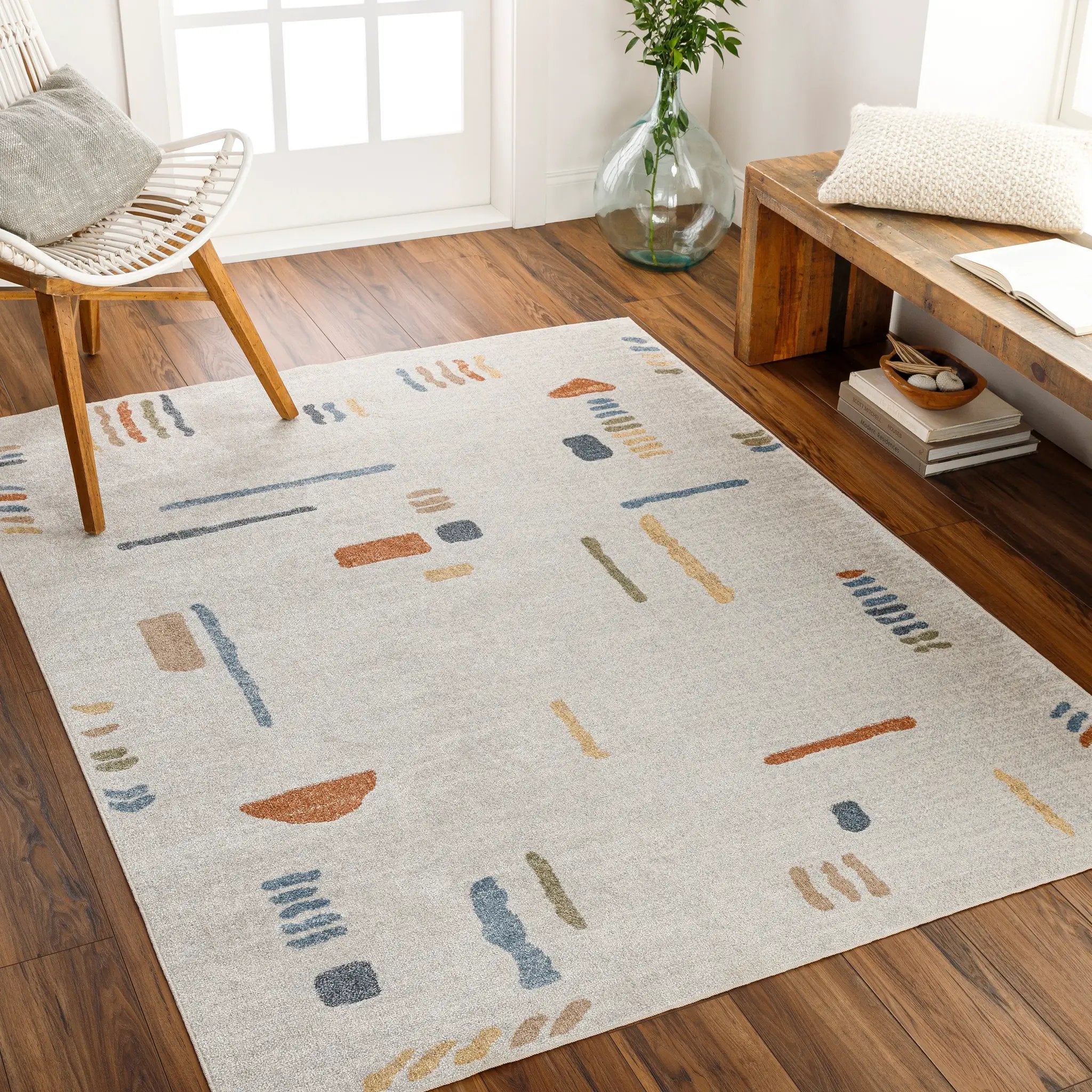 Lillian LLL-2313 Oatmeal Area Rug by LIVABLISS