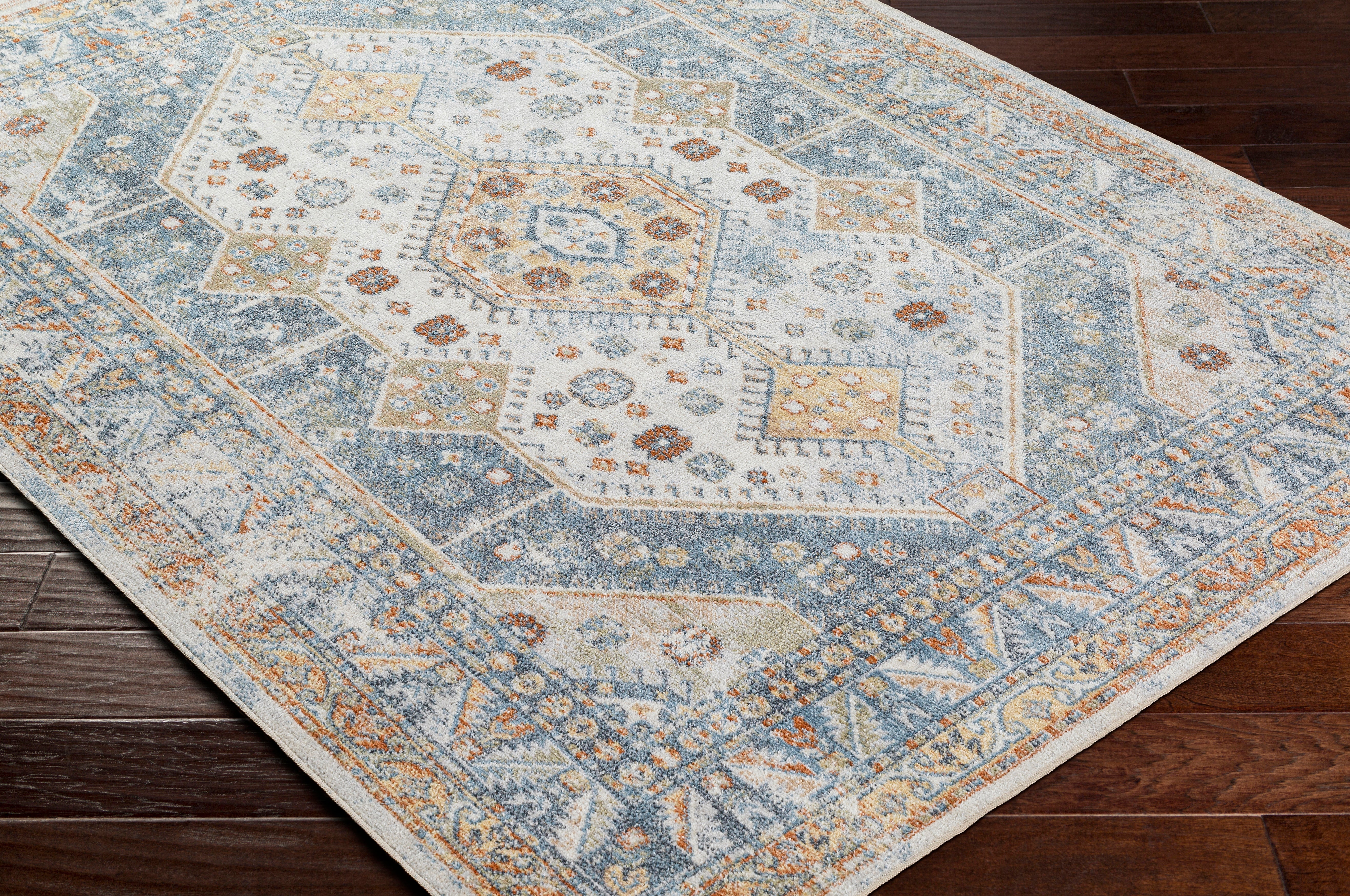 Surya Lillian LLL-2319 Oatmeal Machine Washable Area Rug by LIVABLISS