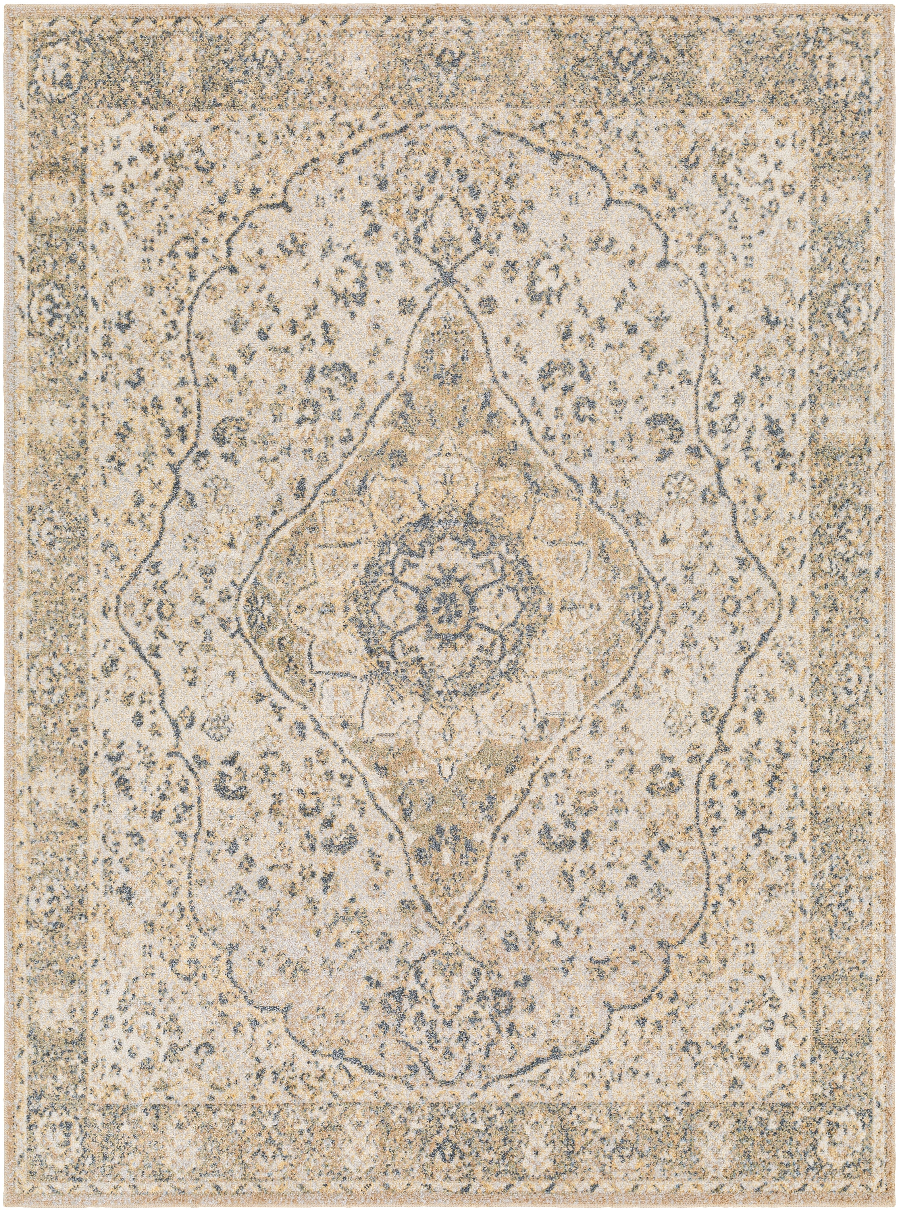 Surya Lillian LLL-2322 Gray Machine Washable Area Rug by LIVABLISS