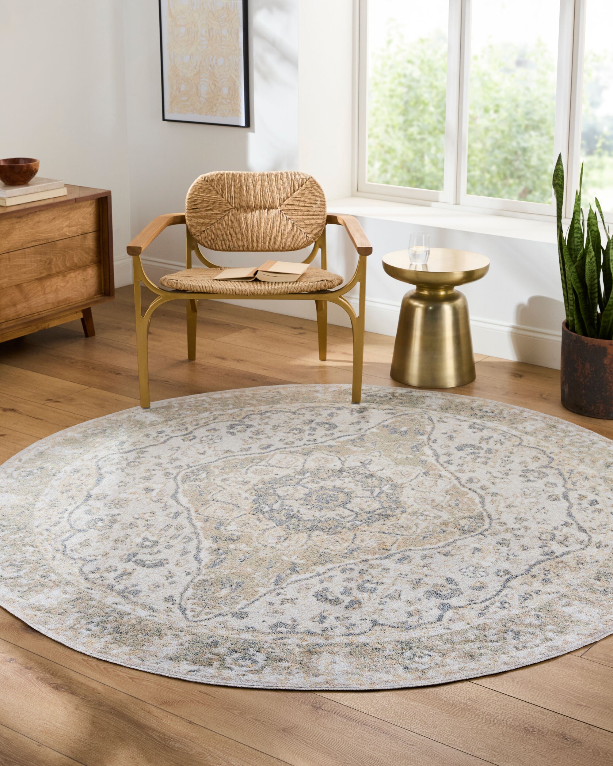 Surya Lillian LLL-2322 Gray Machine Washable Area Rug by LIVABLISS