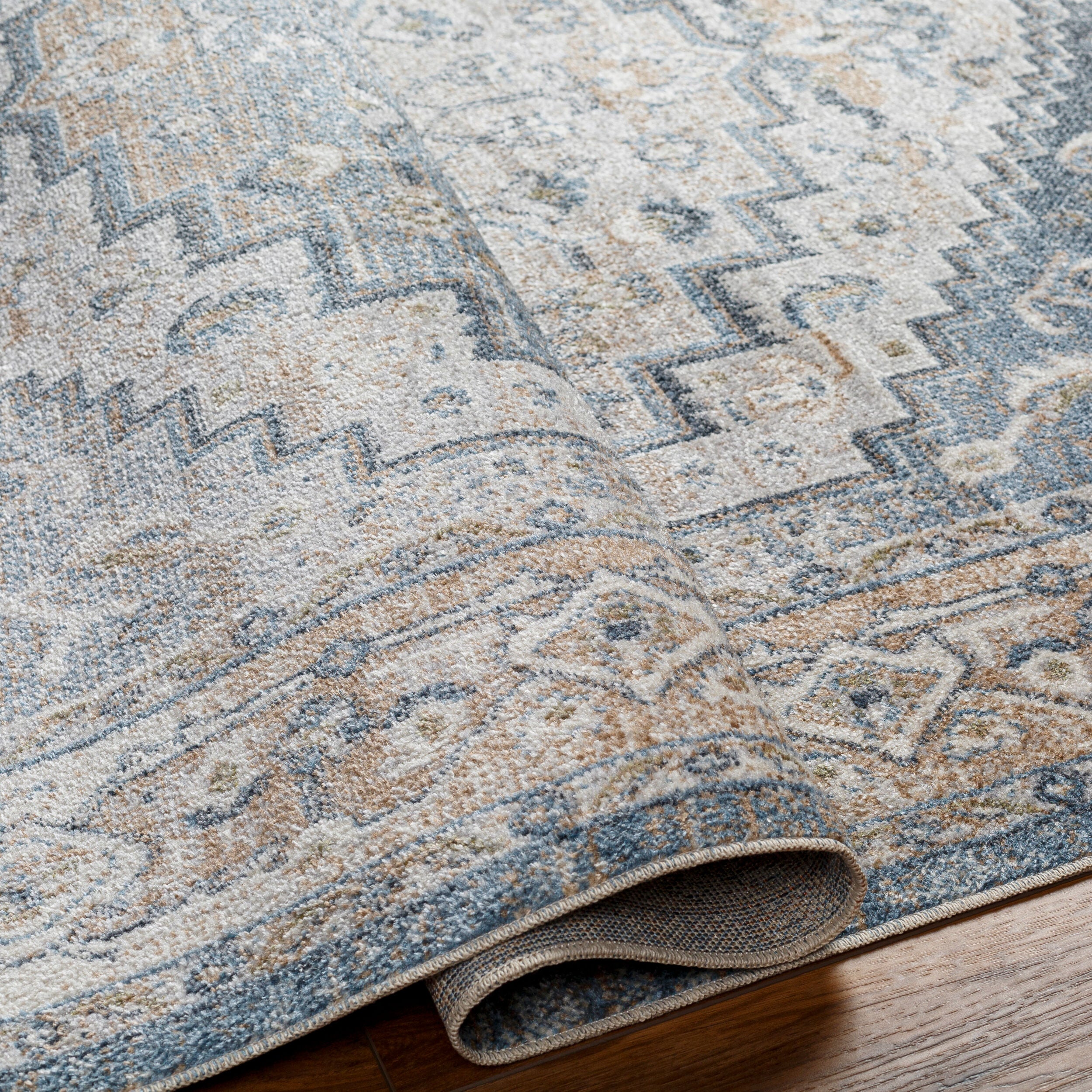 Surya Lillian LLL-2323 Oatmeal Machine Washable Area Rug by LIVABLISS