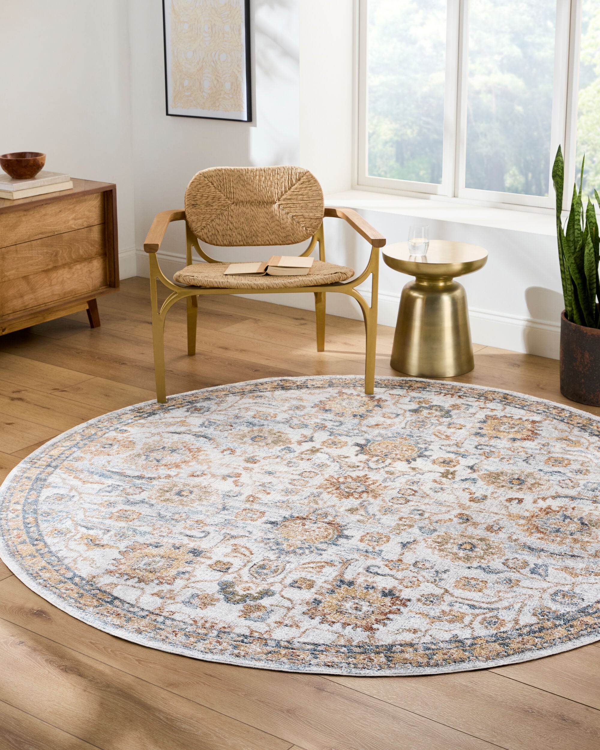 Surya Lillian LLL-2327 Gray Machine Washable Area Rug by LIVABLISS