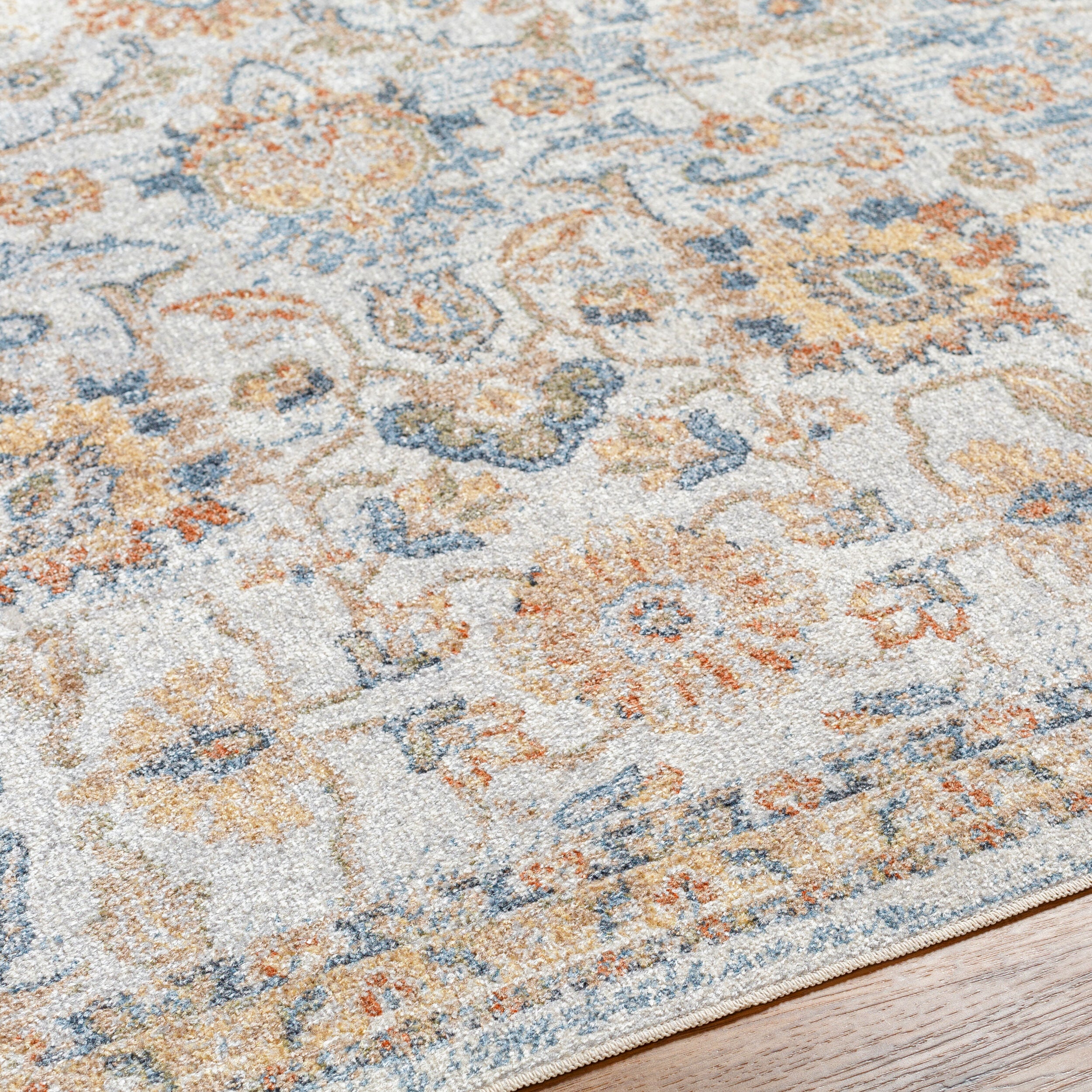 Surya Lillian LLL-2327 Gray Machine Washable Area Rug by LIVABLISS