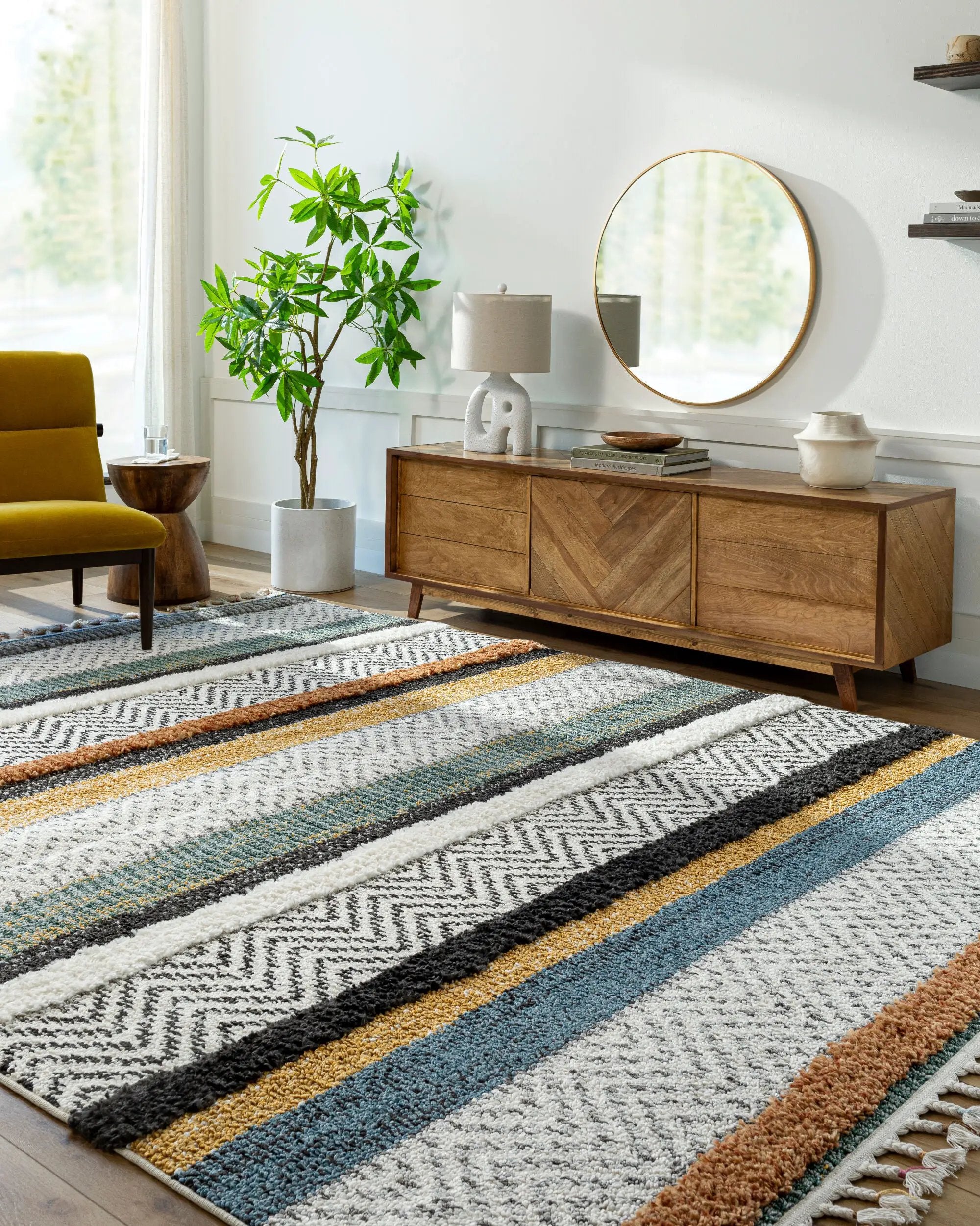 Lofty LOF-2304 Off-White Area Rug by LIVABLISS