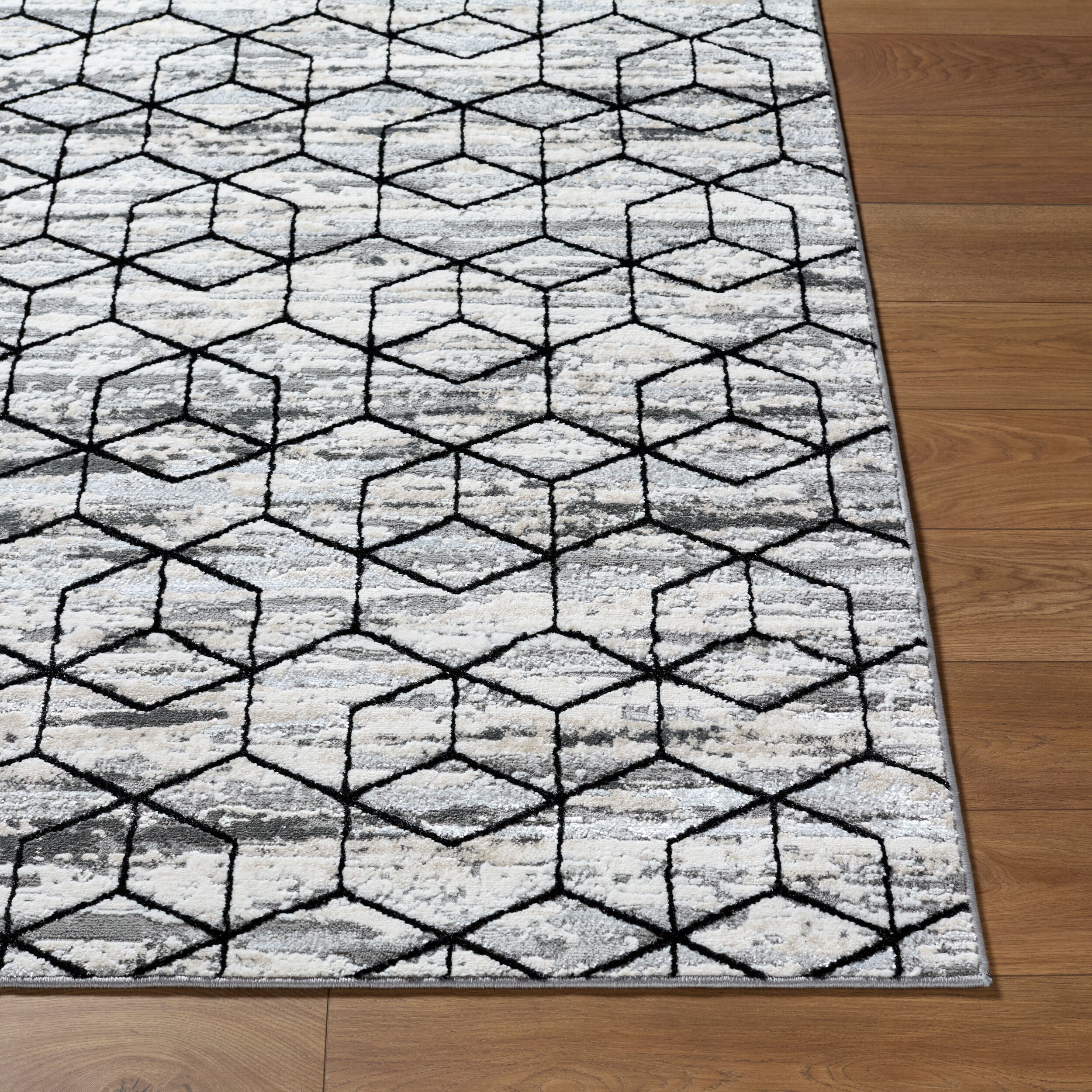 Surya Lustro LSR-2333 Gray Area Rug by LIVABLISS