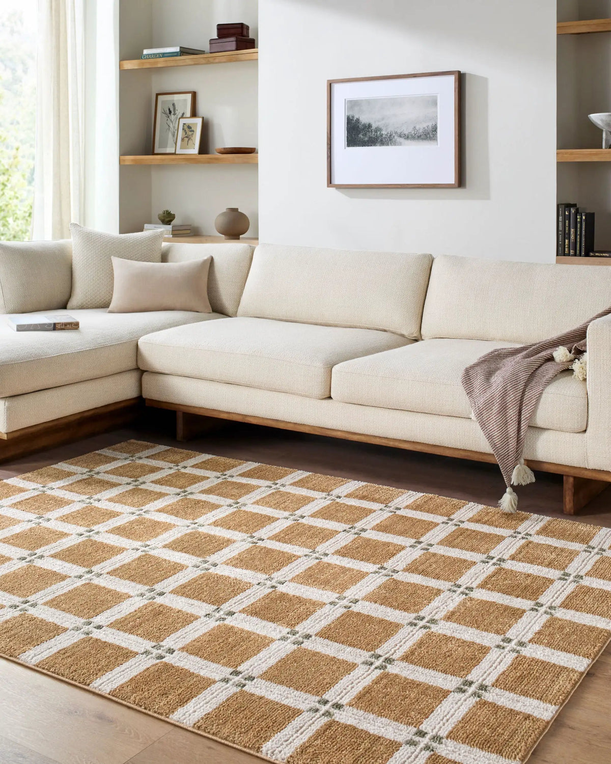 LIVABLISS La Luna LUU-2307 Light-Brown Area Rug