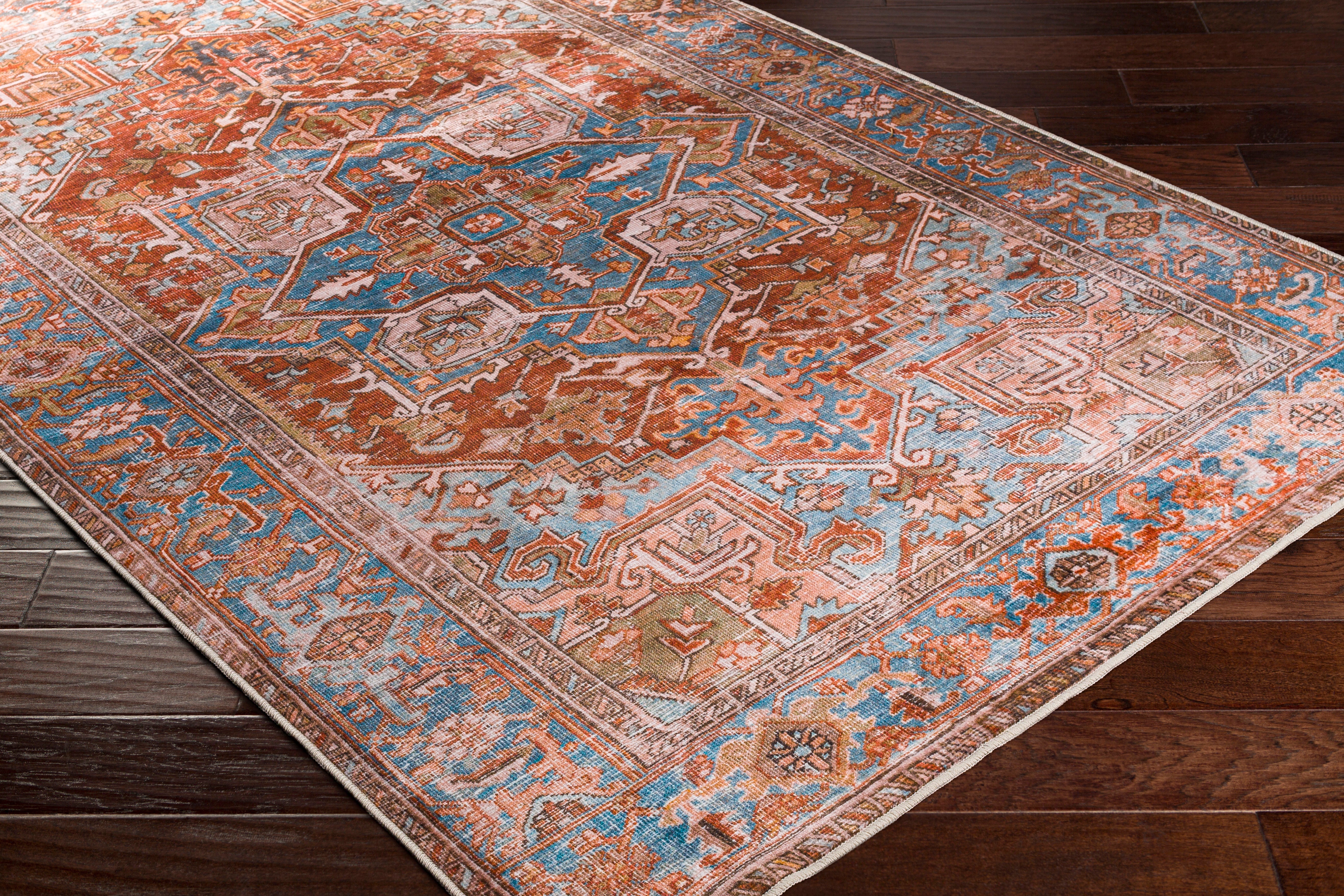 Surya Lavable LVB-2304 Brown Machine Washable Area Rug by LIVABLISS