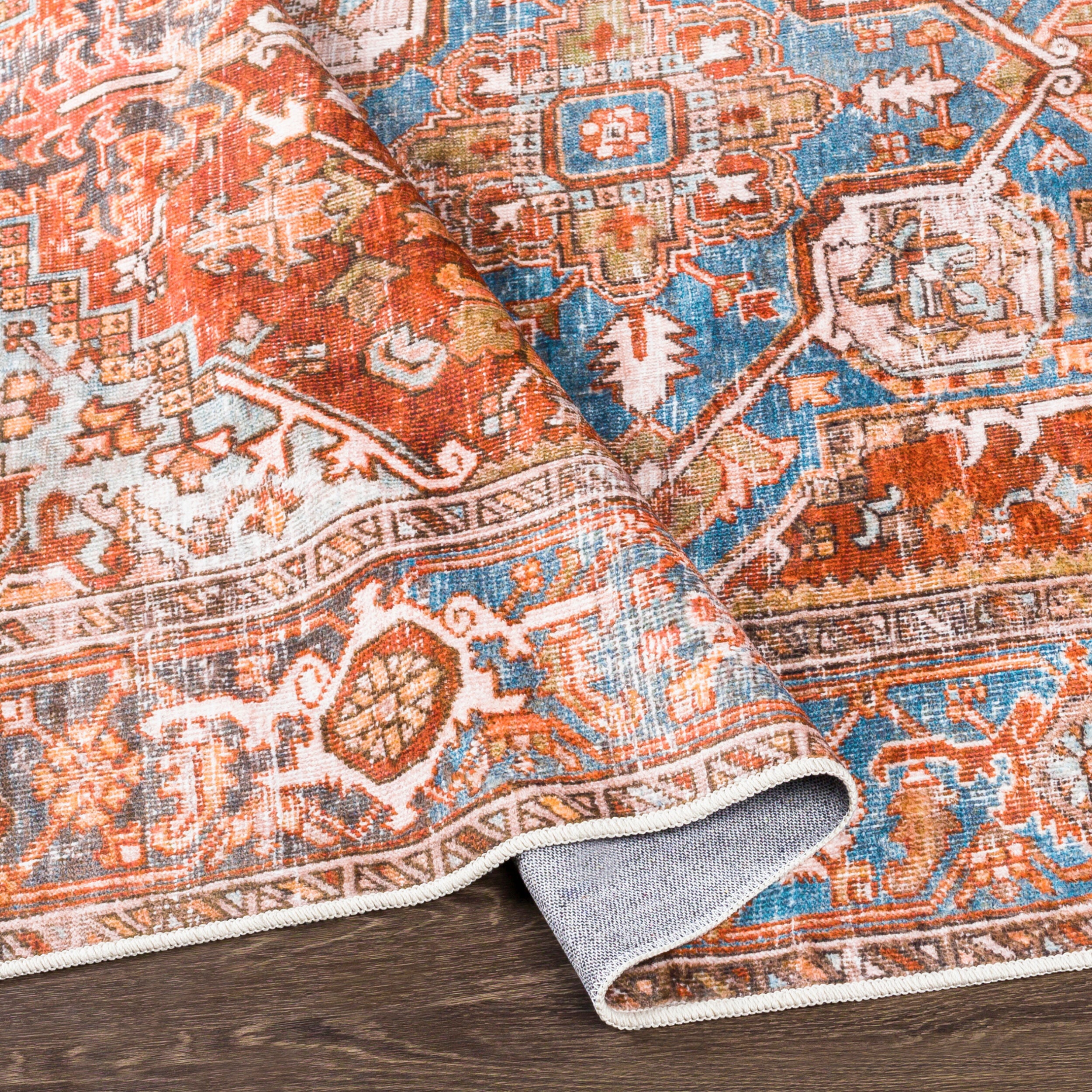Surya Lavable LVB-2304 Brown Machine Washable Area Rug by LIVABLISS
