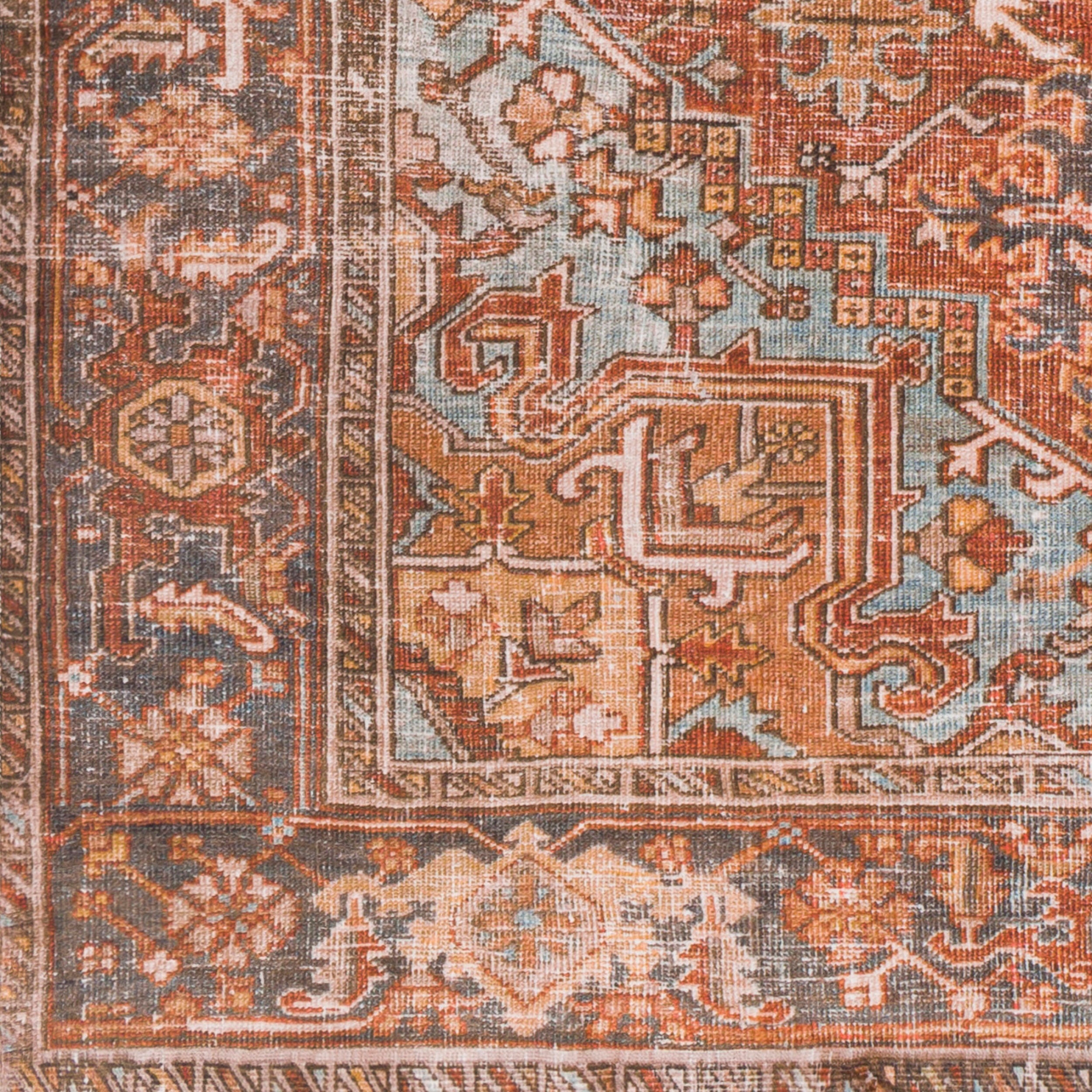 Surya Lavable LVB-2304 Brown Machine Washable Area Rug by LIVABLISS