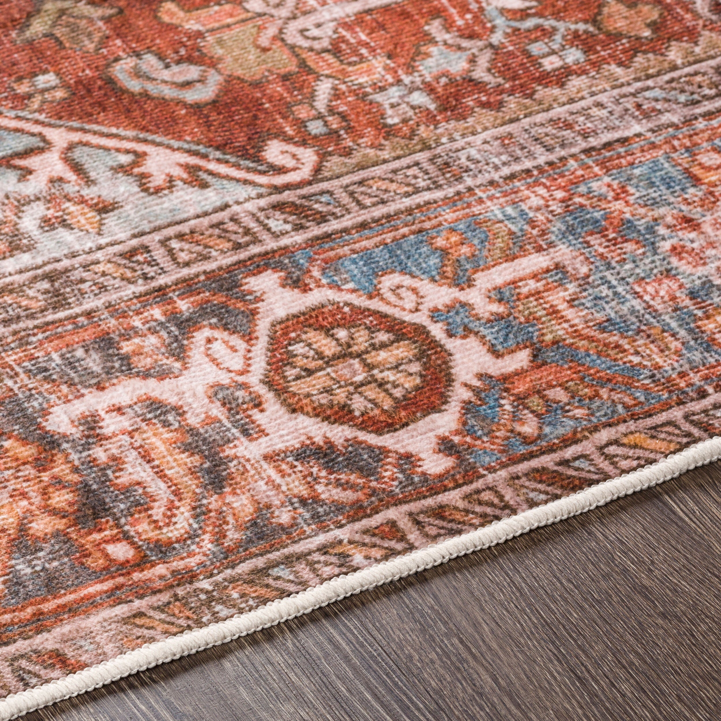 Surya Lavable LVB-2304 Brown Machine Washable Area Rug by LIVABLISS