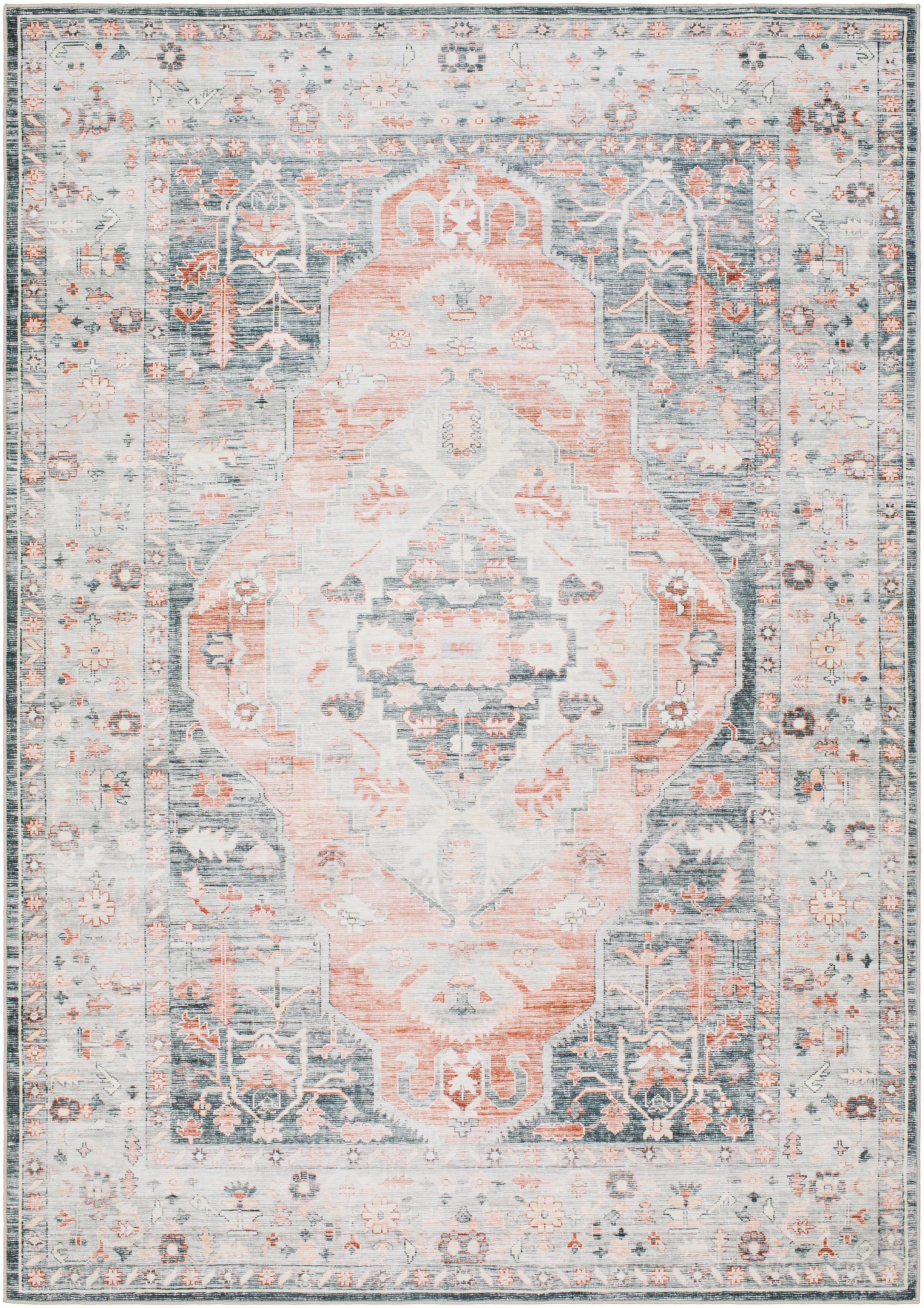 Surya Lavable LVB-2309 Dusty Rose Machine Washable Area Rug by LIVABLISS