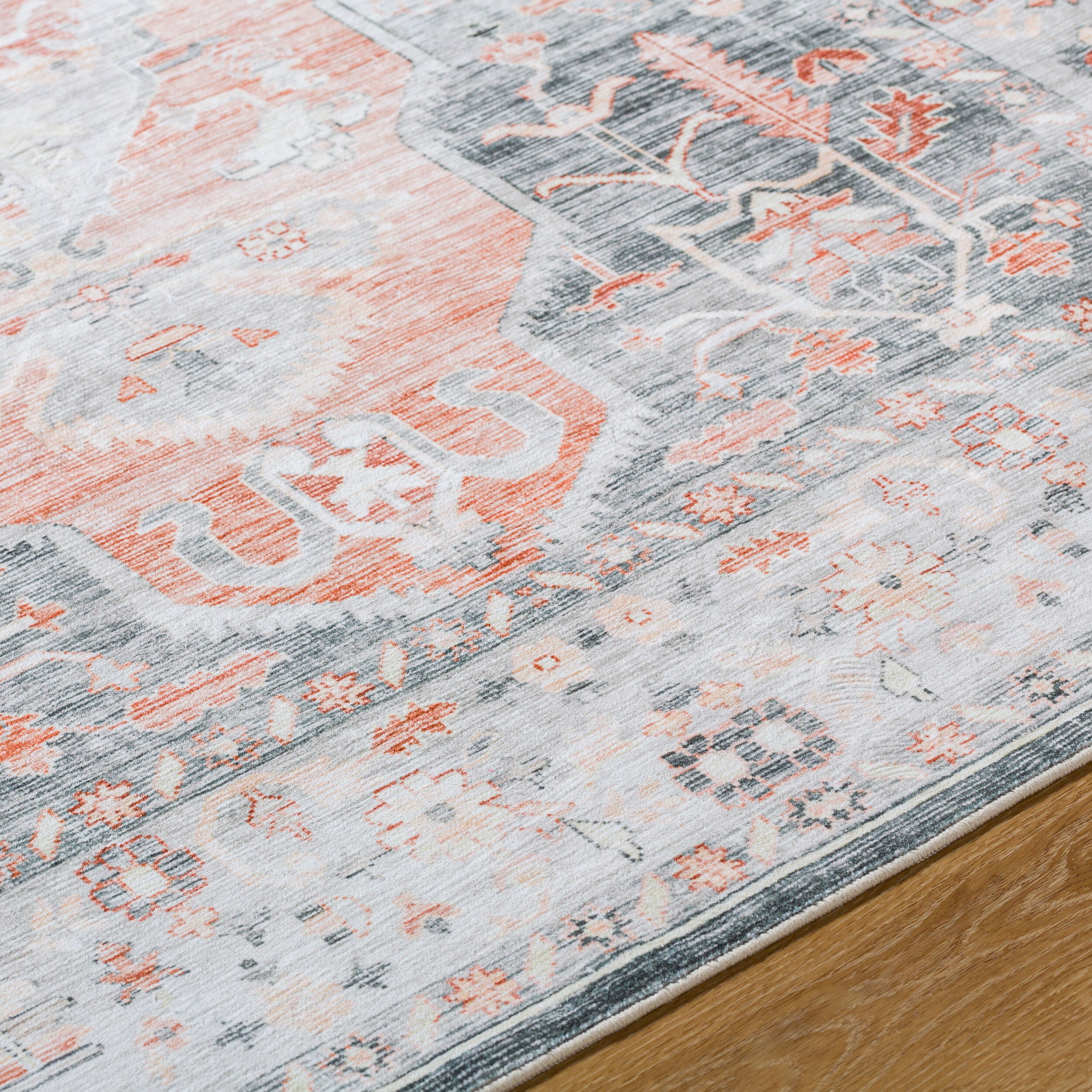 Surya Lavable LVB-2309 Dusty Rose Machine Washable Area Rug by LIVABLISS