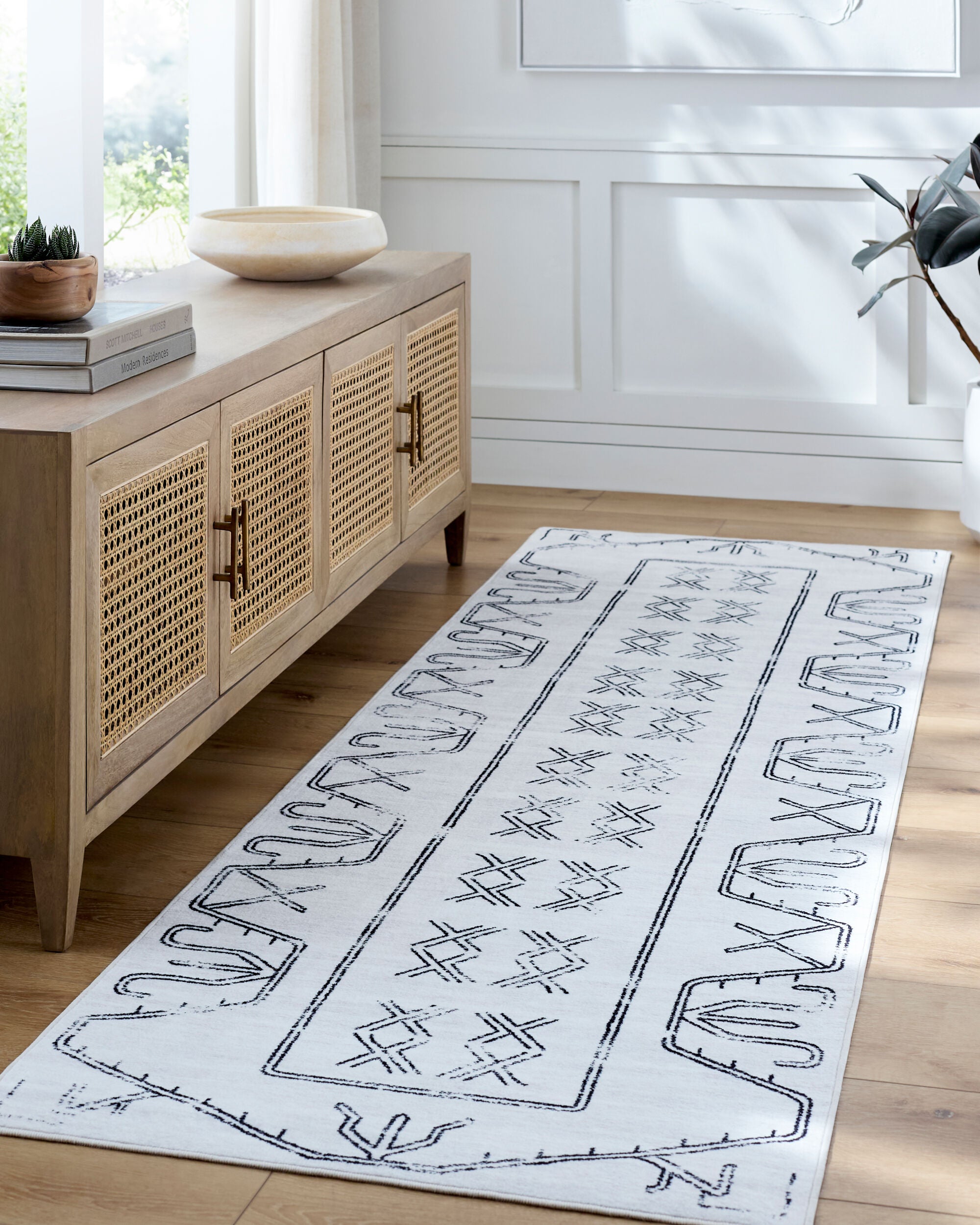 Surya Lavable LVB-2323 Powder Blue Machine Washable Area Rug by LIVABLISS