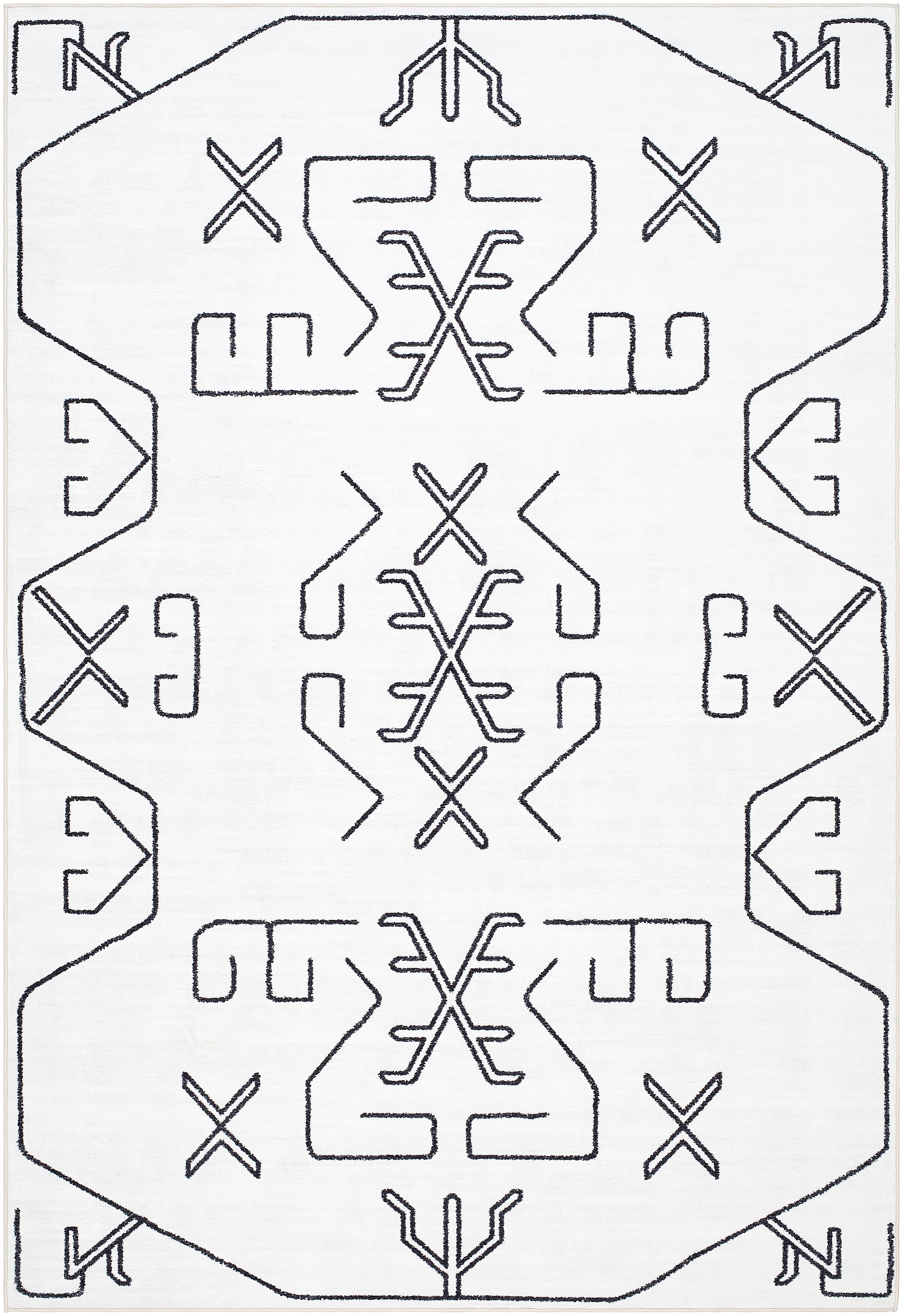 Surya Lavable LVB-2331 Ivory Machine Washable Area Rug by LIVABLISS