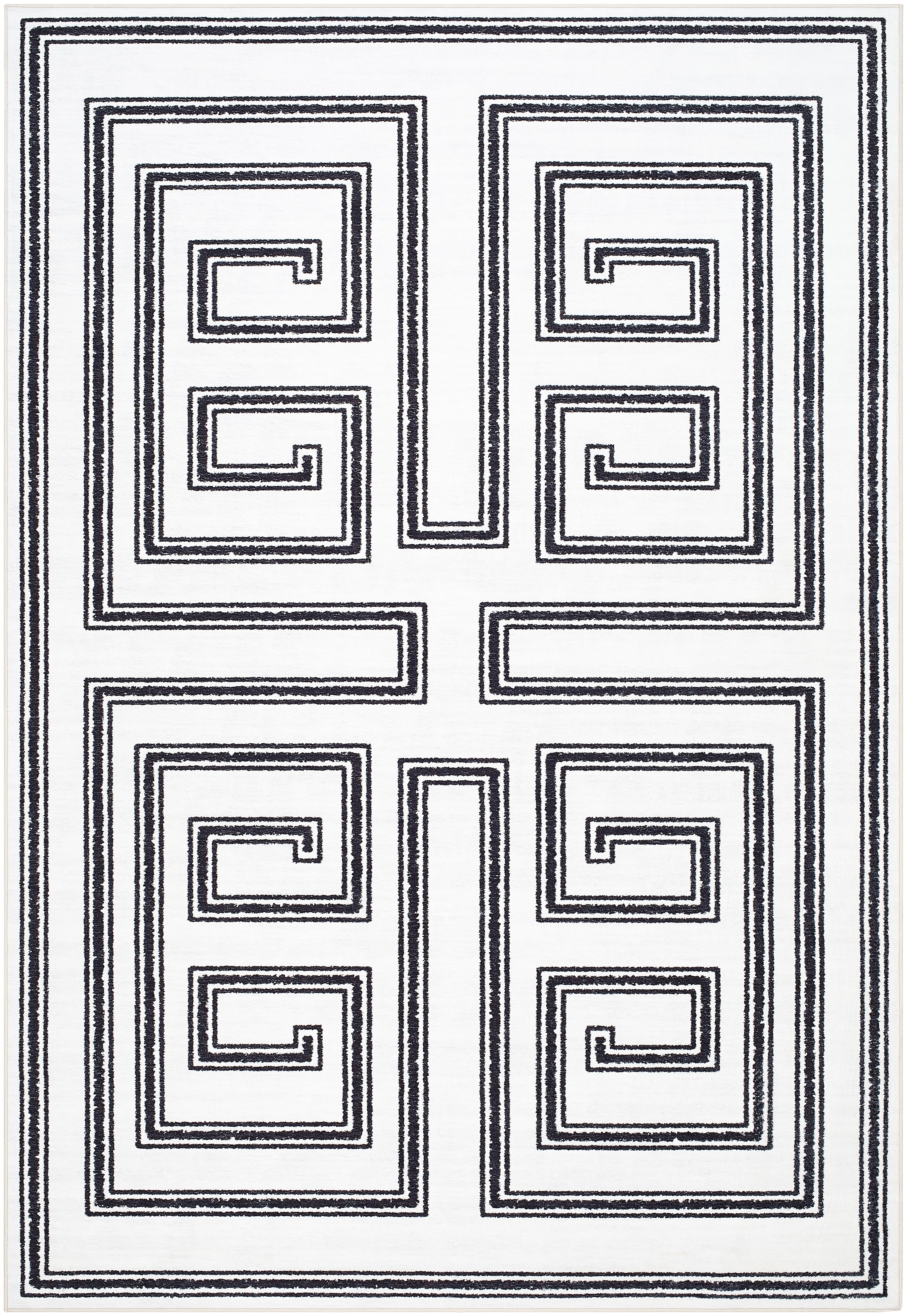 Surya Lavable LVB-2333 Ivory Machine Washable Area Rug by LIVABLISS