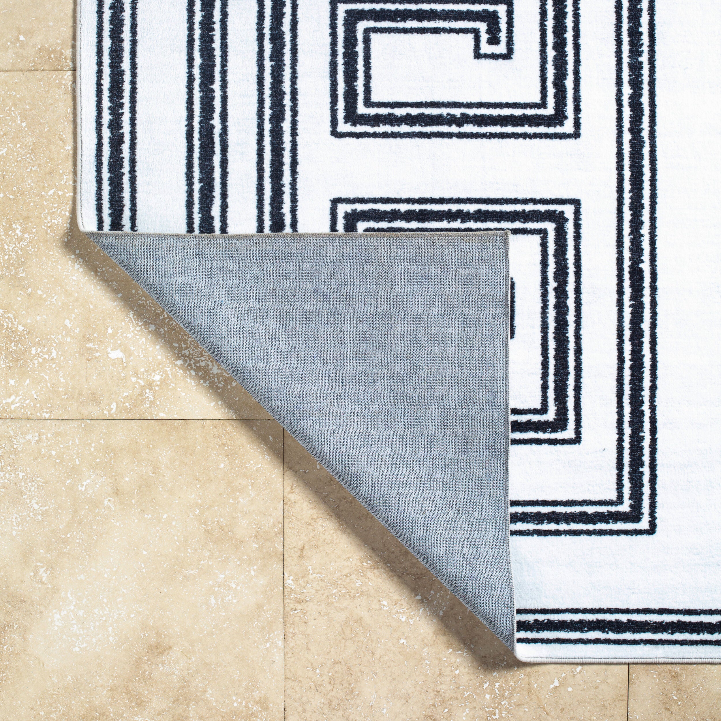 Surya Lavable LVB-2333 Ivory Machine Washable Area Rug by LIVABLISS