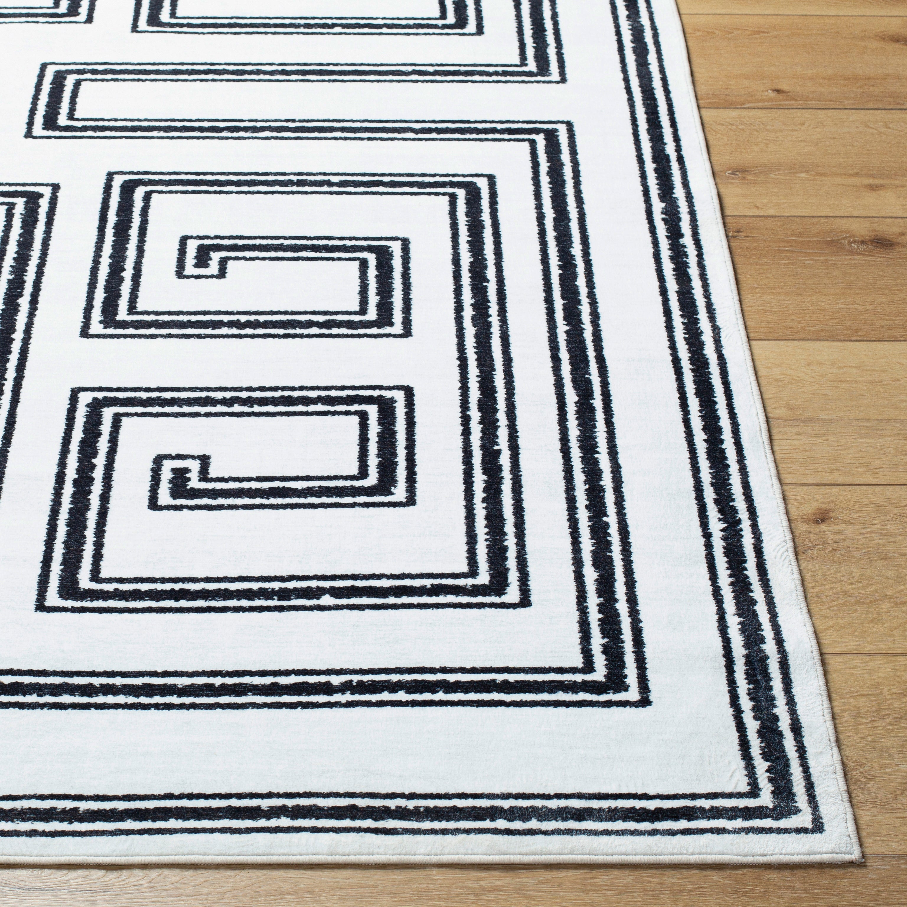 Surya Lavable LVB-2333 Ivory Machine Washable Area Rug by LIVABLISS