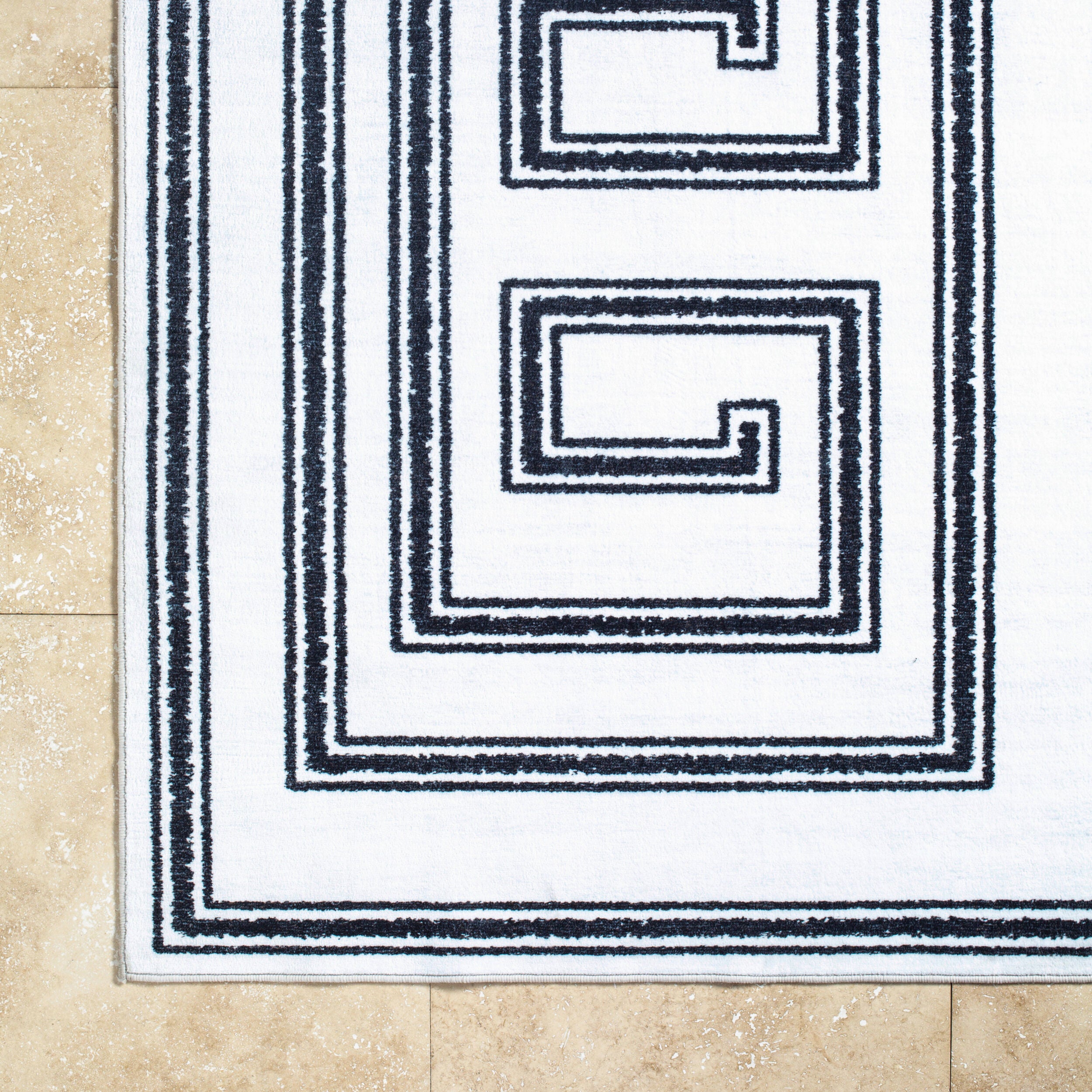 Surya Lavable LVB-2333 Ivory Machine Washable Area Rug by LIVABLISS