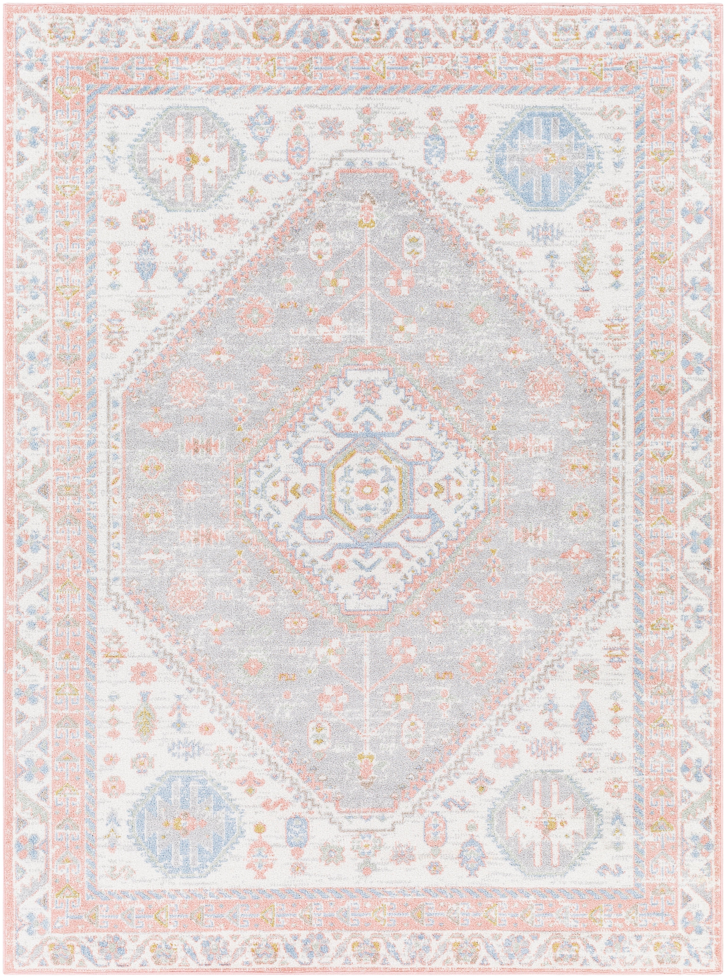 Surya Lavadora LVR-2348 Ivory Machine Washable Area Rug by LIVABLISS